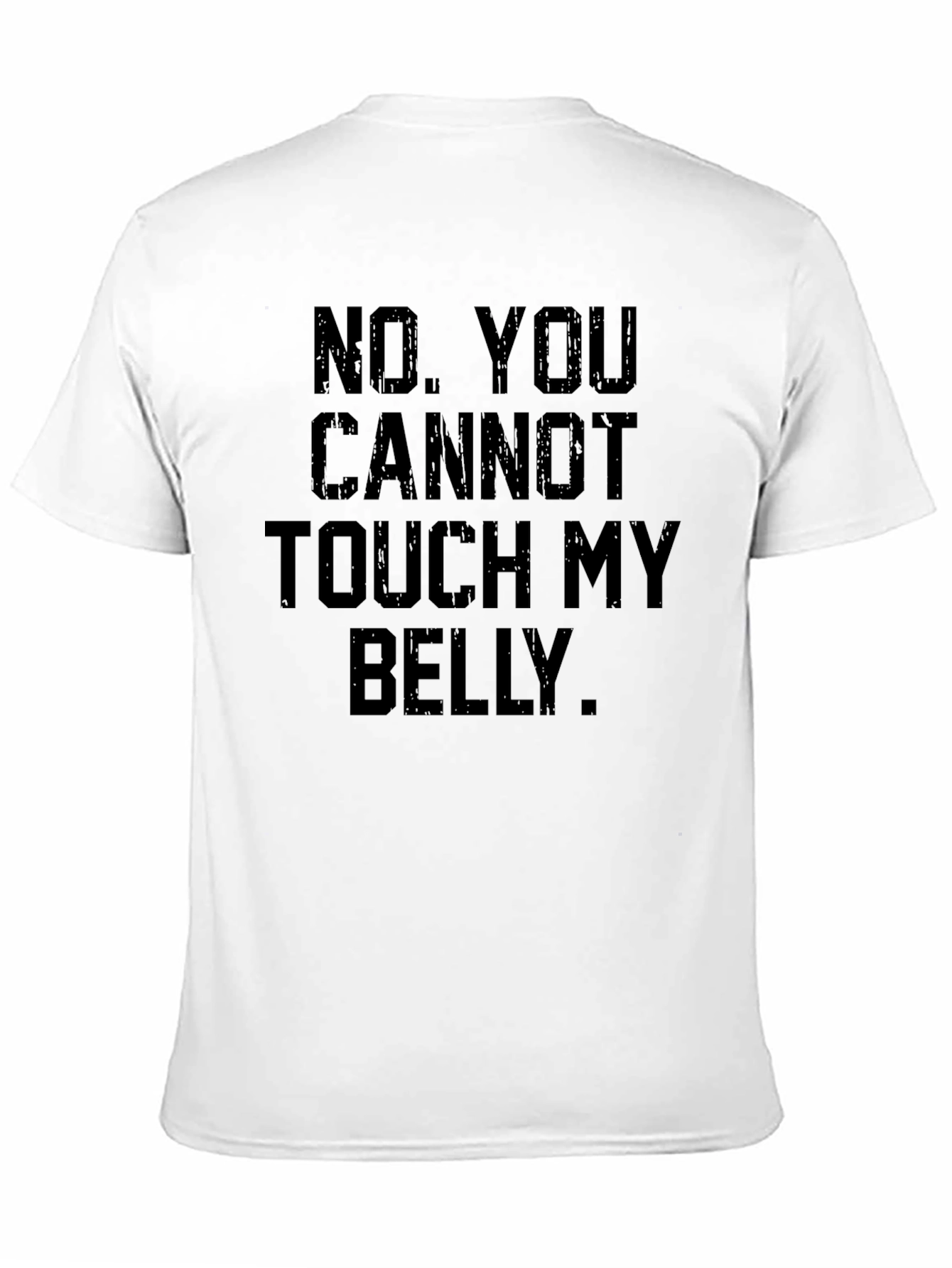 Funny No Touch My Belly Black T-Shirt