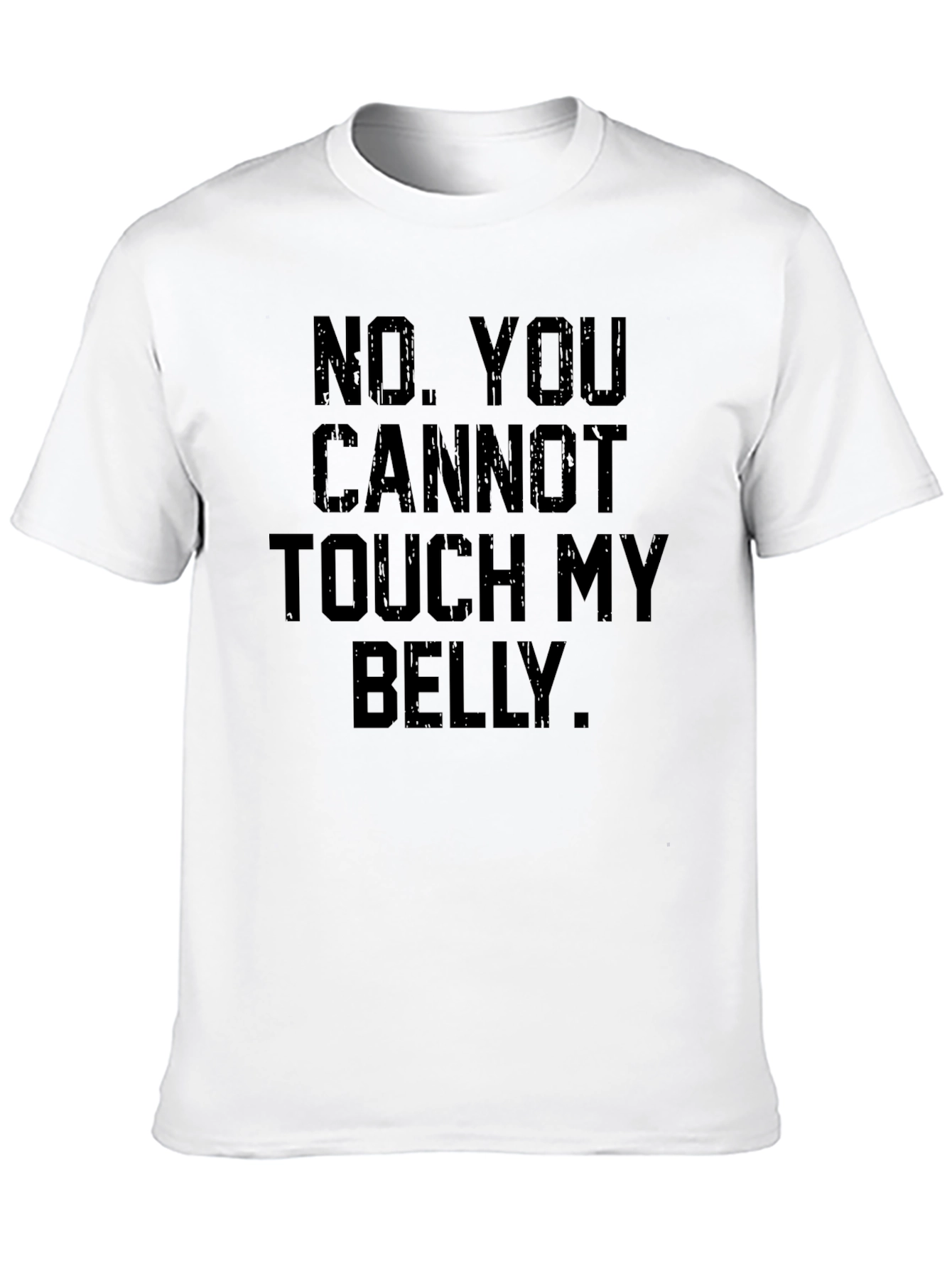 Funny No Touch My Belly Black T-Shirt