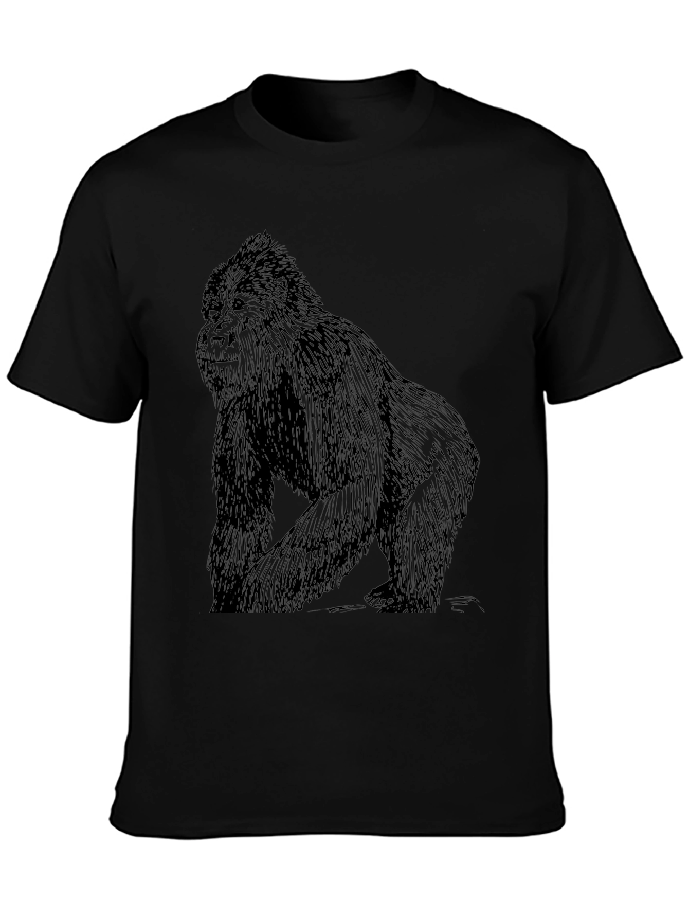 Gorilla Graphic Black T-Shirt - Animal Tee