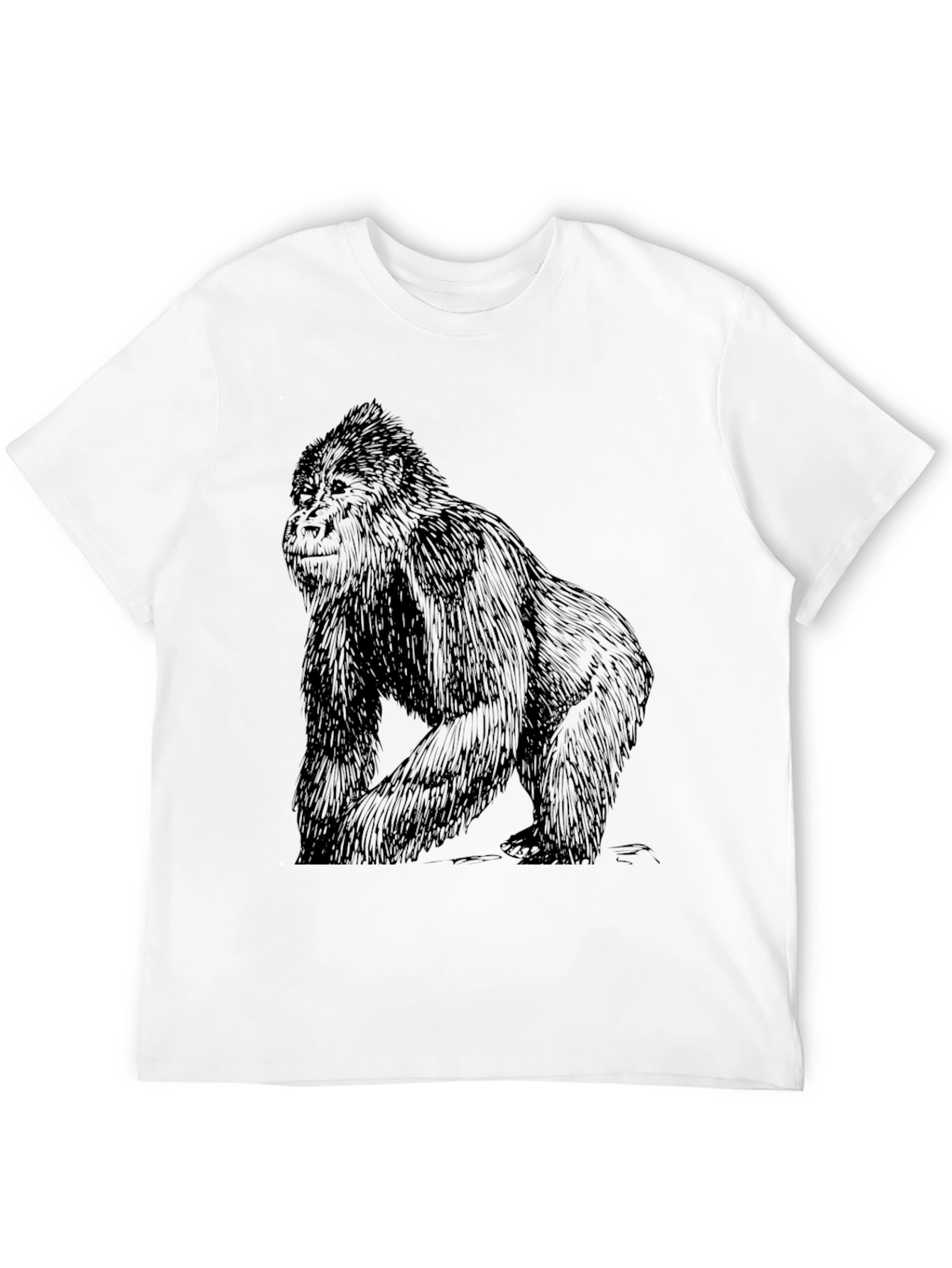 Gorilla Graphic Black T-Shirt - Animal Tee