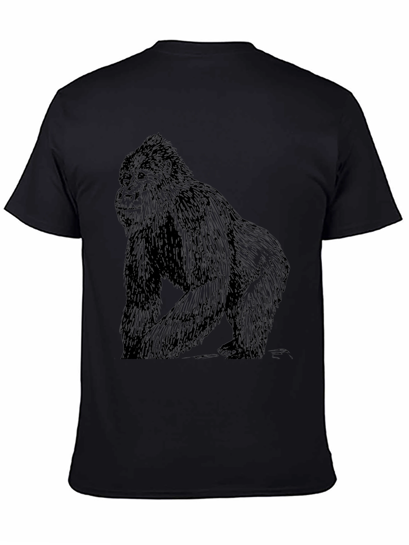 Gorilla Graphic Black T-Shirt - Animal Tee