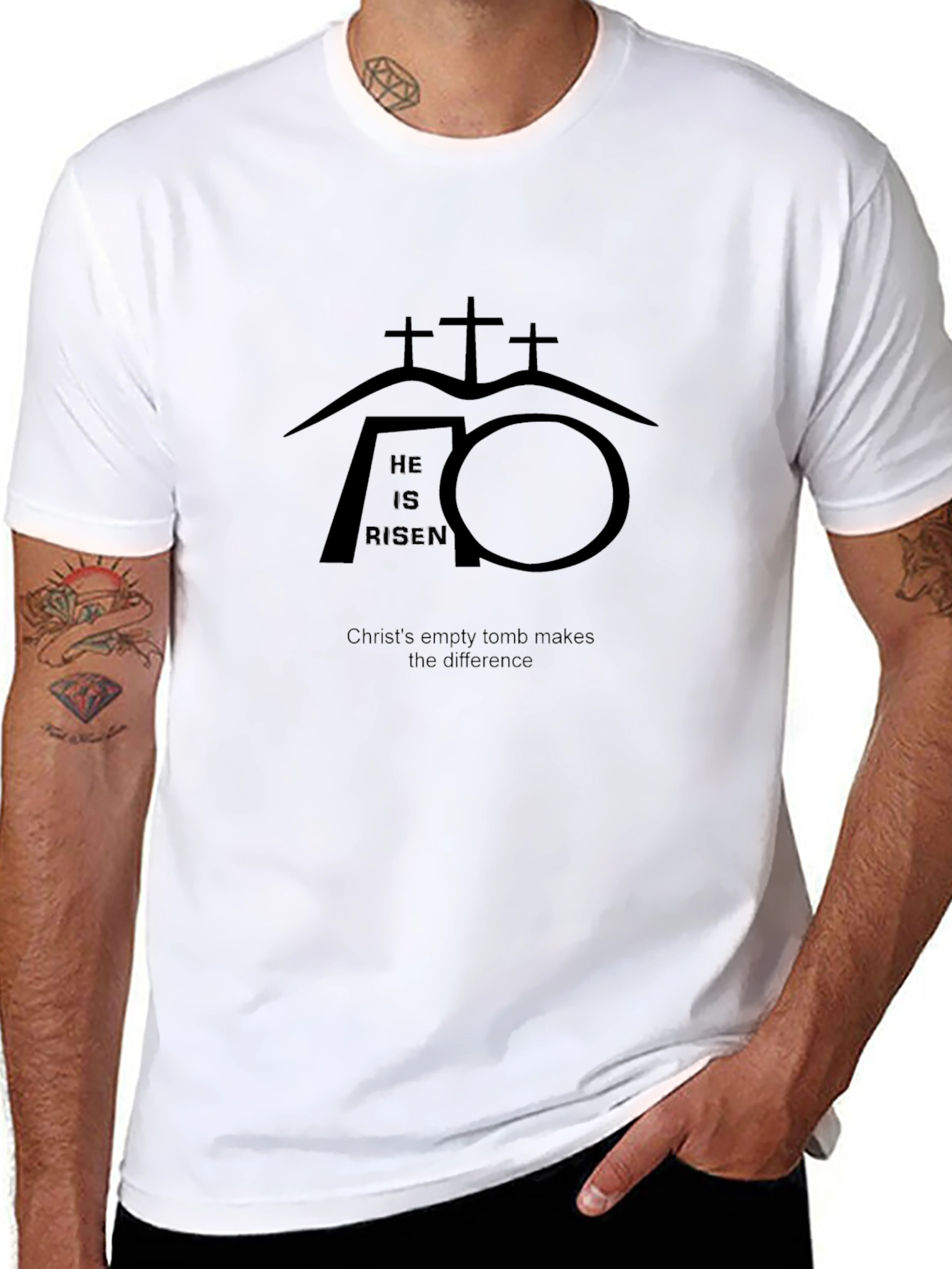 He Is Risen Christian Graphic T-Shirt