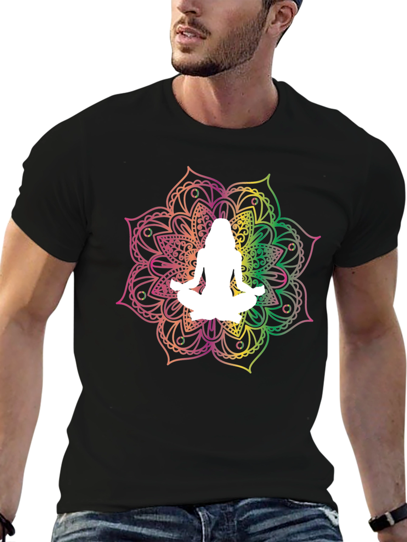 Yoga Mandala Black T-Shirt