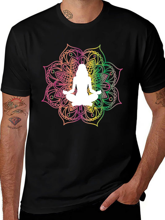 Yoga Mandala Black T-Shirt