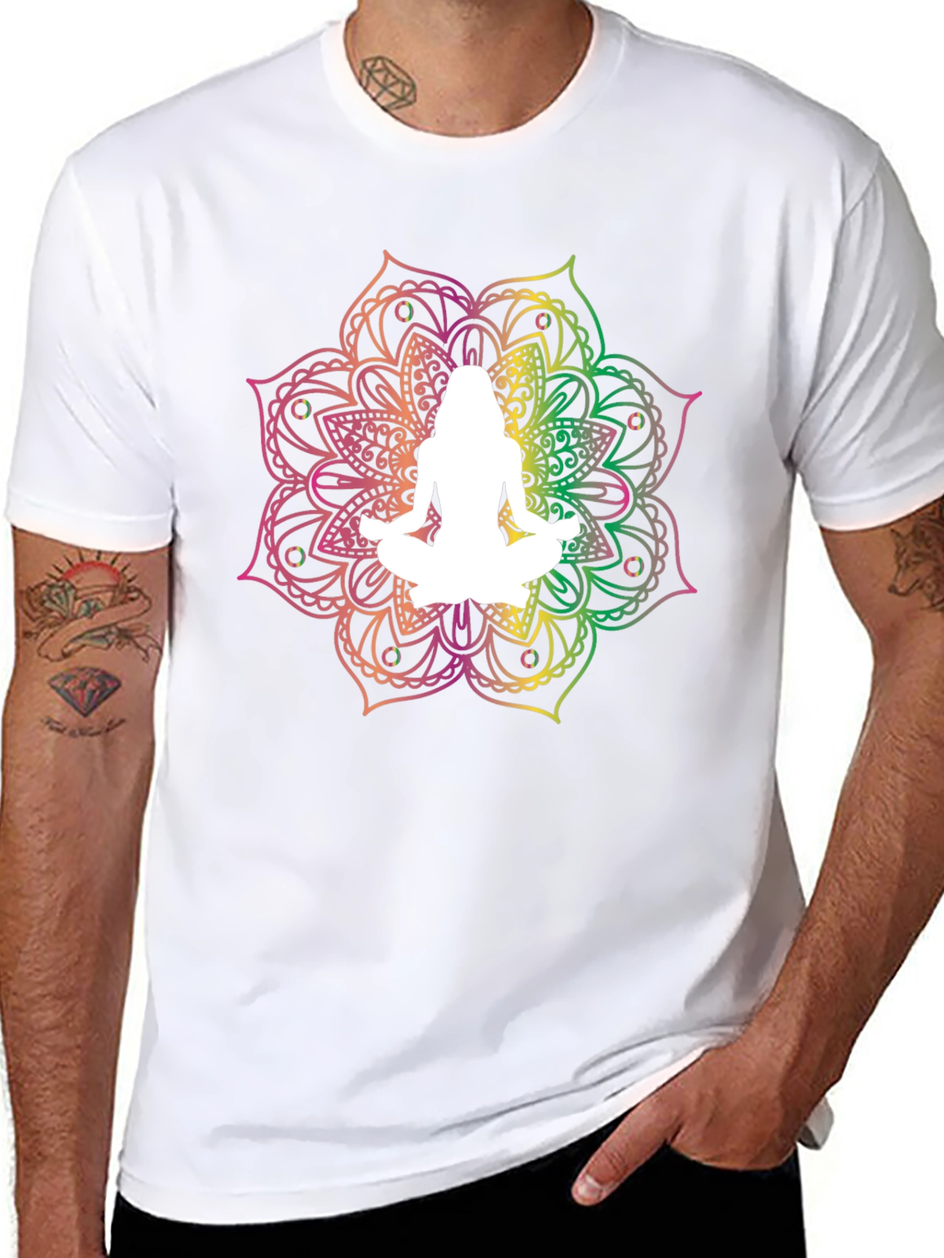 Yoga Mandala Black T-Shirt