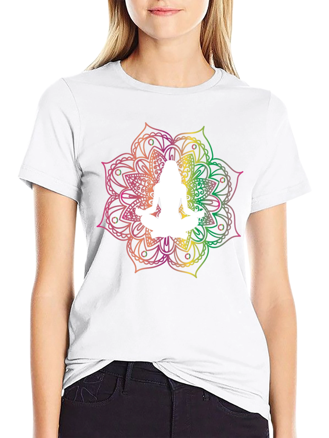 Yoga Mandala Black T-Shirt