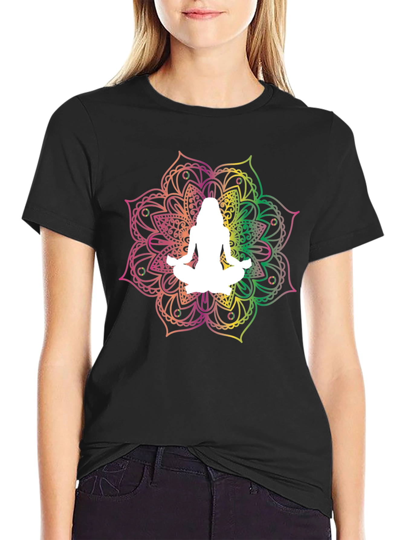 Yoga Mandala Black T-Shirt