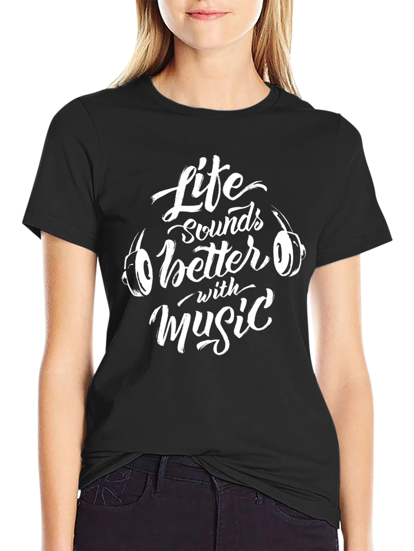 Life Sounds Better With Music Graphic T-Shirt