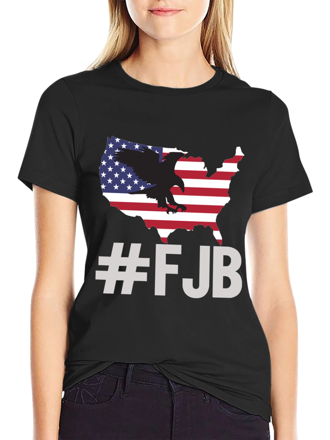 FJB Patriotic Eagle USA Flag T-Shirt