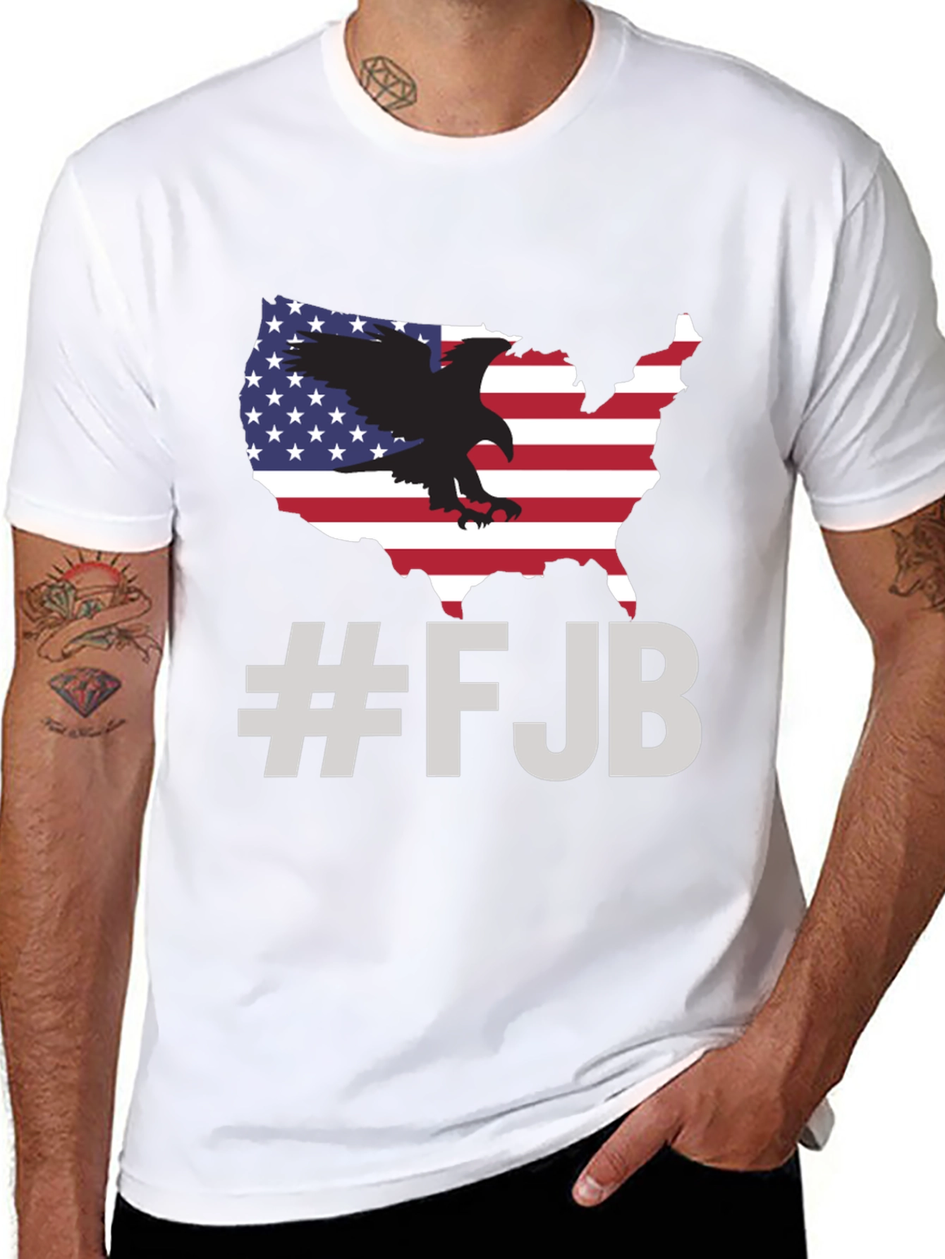 FJB Patriotic Eagle USA Flag T-Shirt