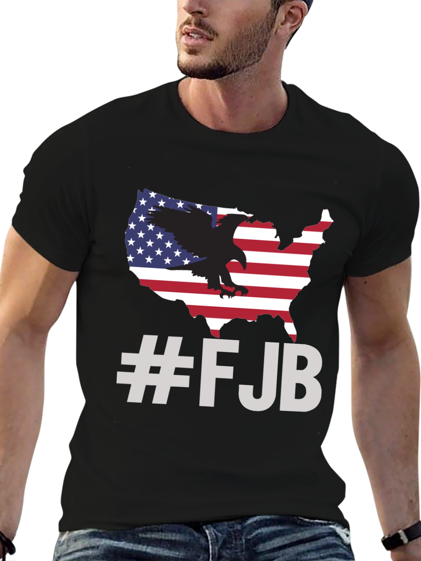 FJB Patriotic Eagle USA Flag T-Shirt