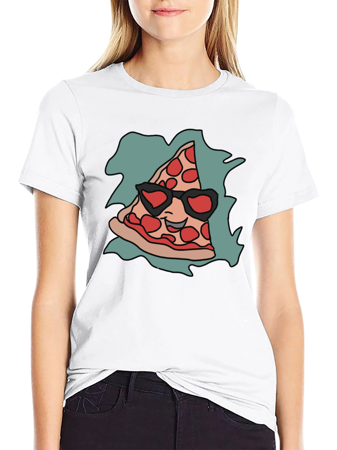 Cool Pizza Slice Graphic T-Shirt