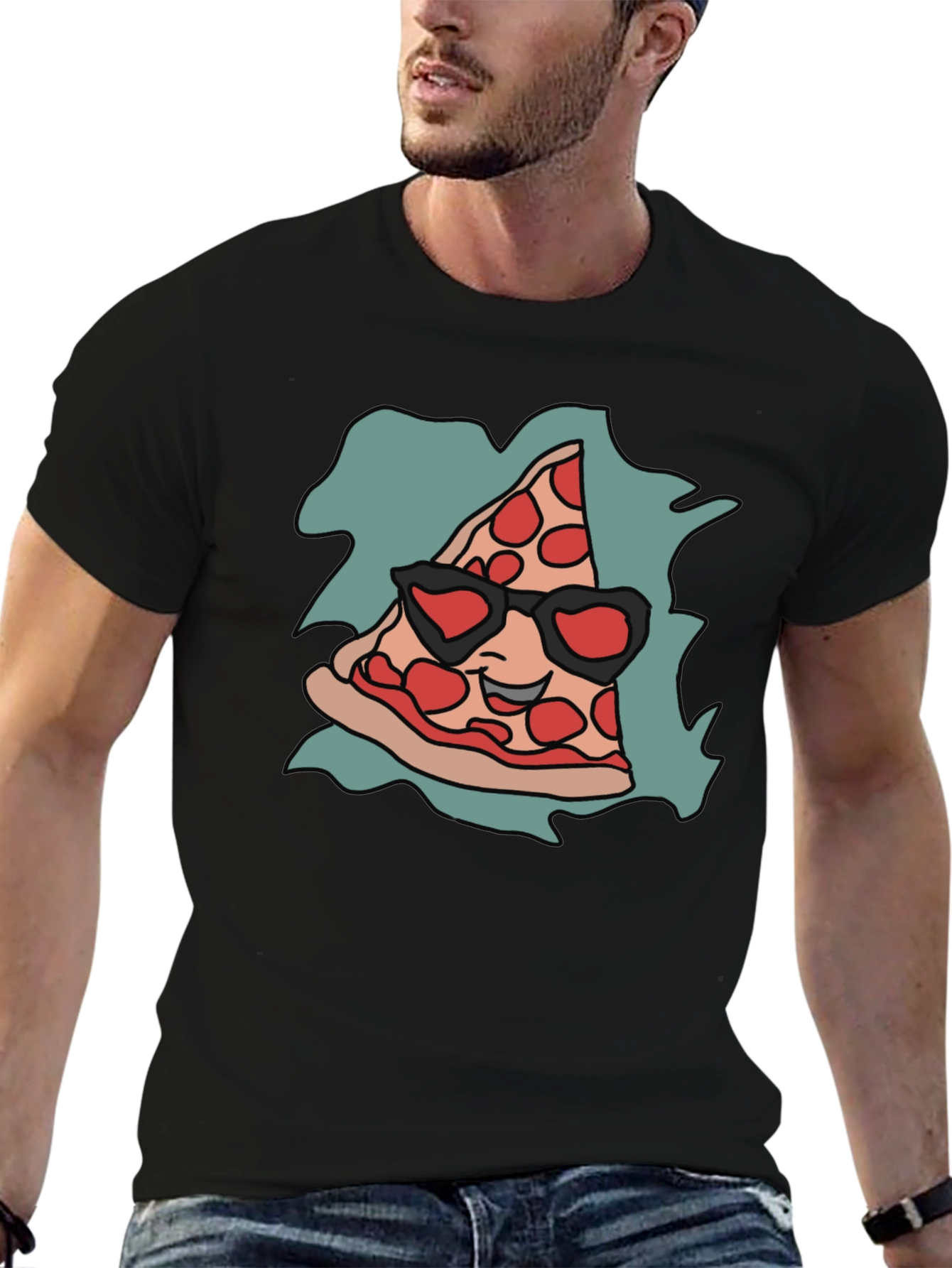 Cool Pizza Slice Graphic T-Shirt