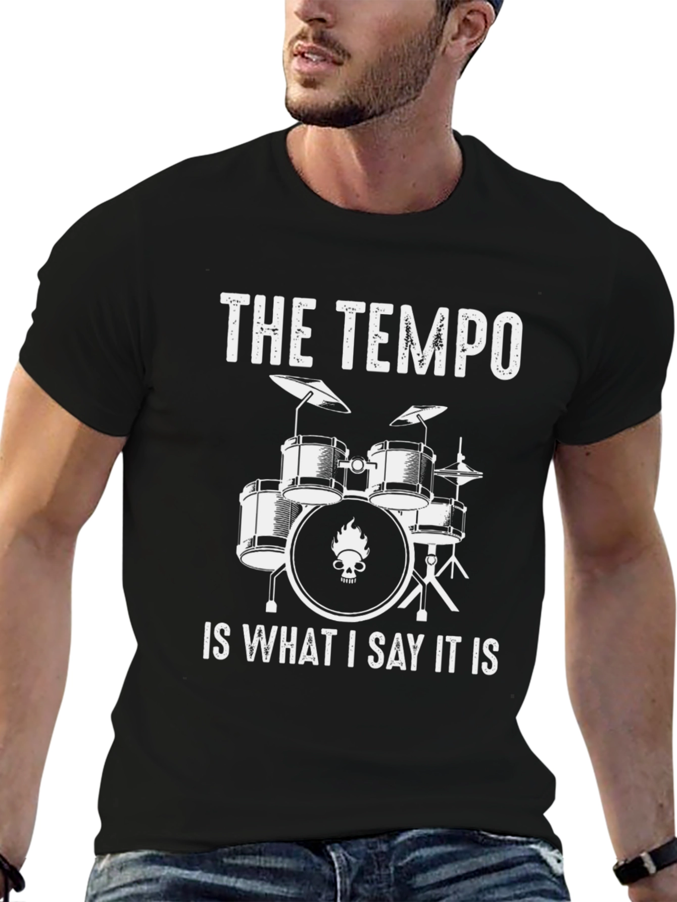 The Tempo Drummer T-Shirt - Funny Musician Tee