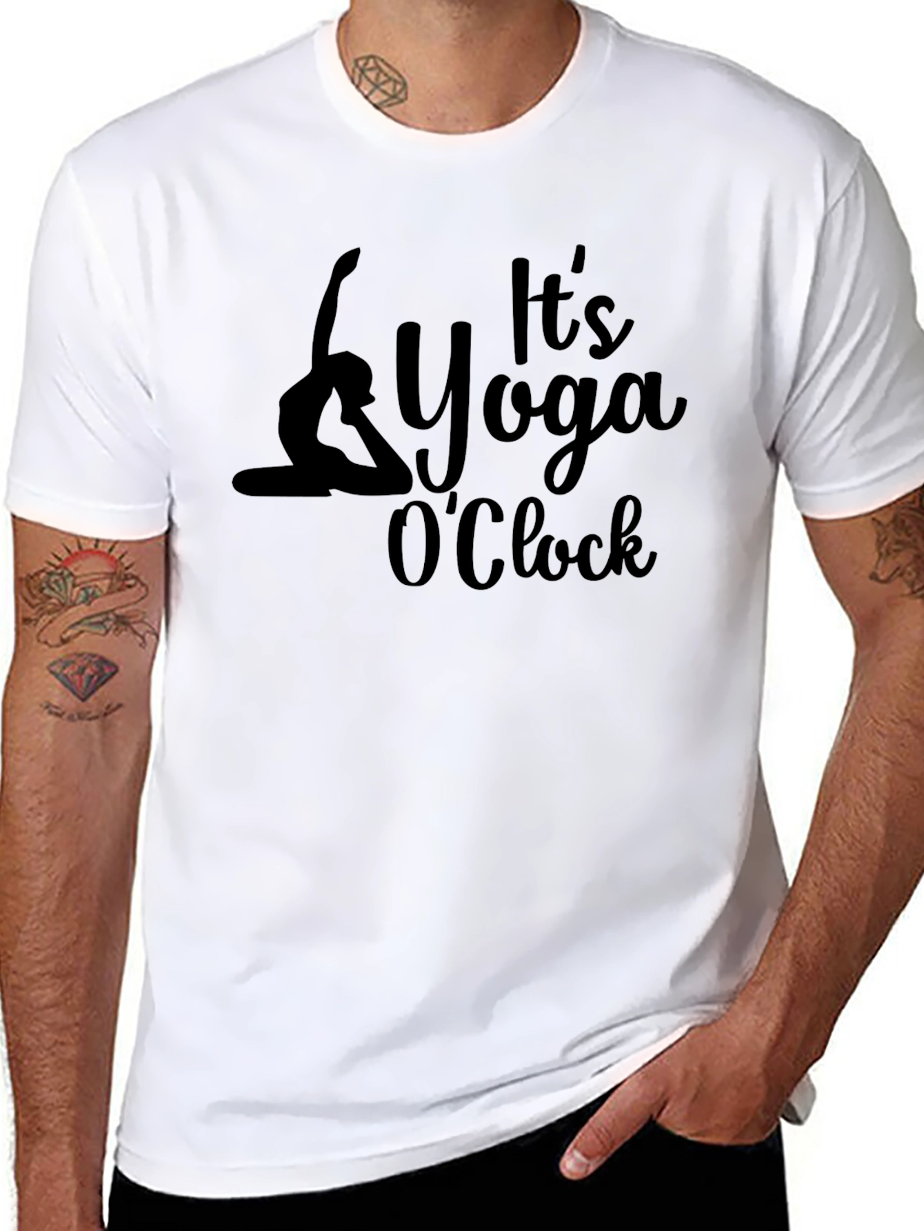 Yoga OClock Graphic Tee - Black