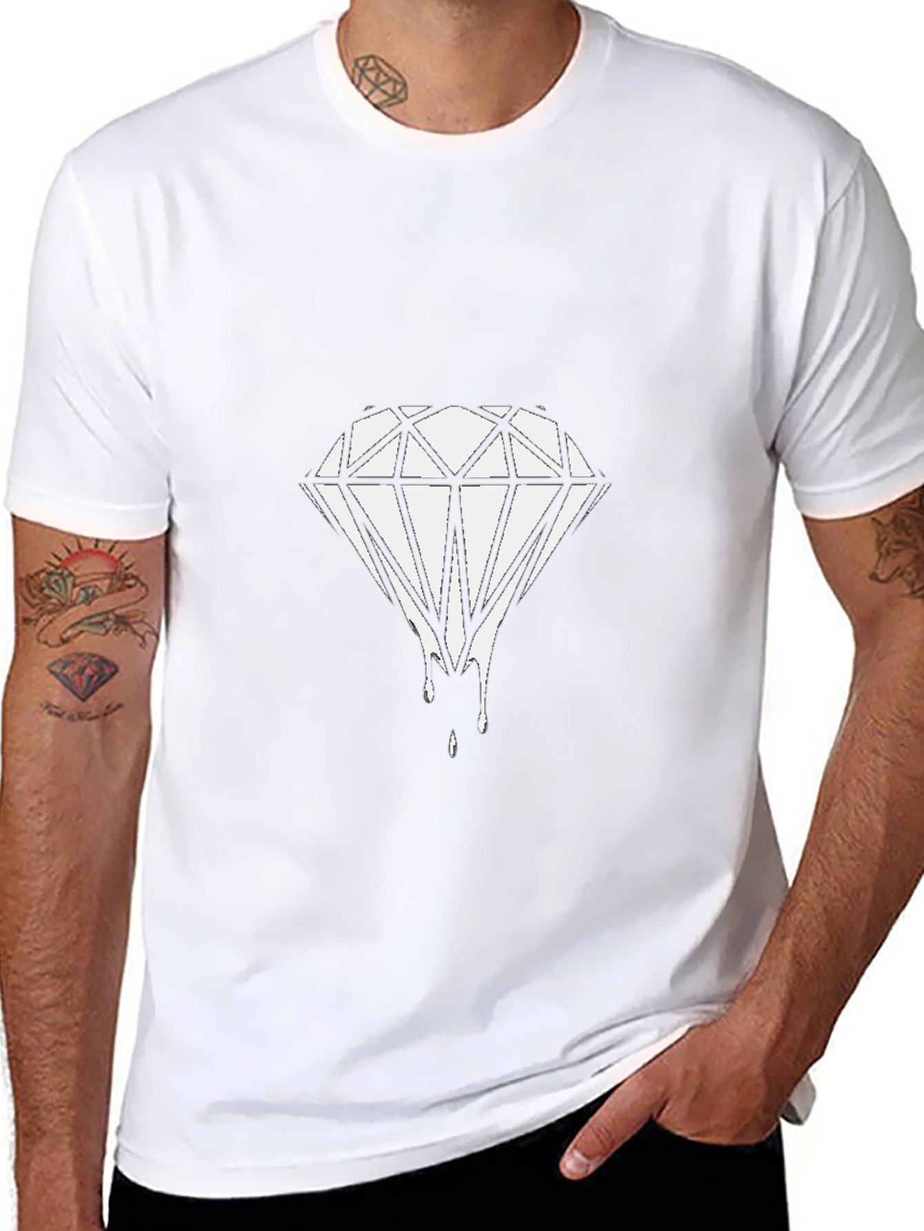 Diamond Drip Black T-Shirt - Urban Style