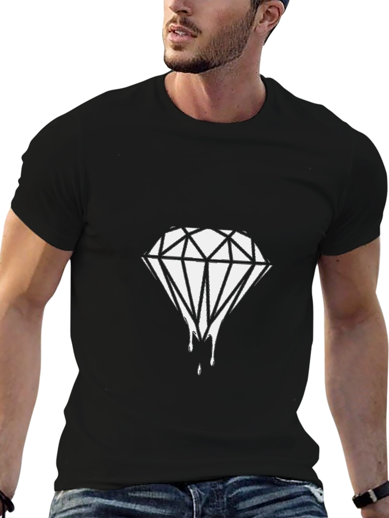 Diamond Drip Black T-Shirt - Urban Style