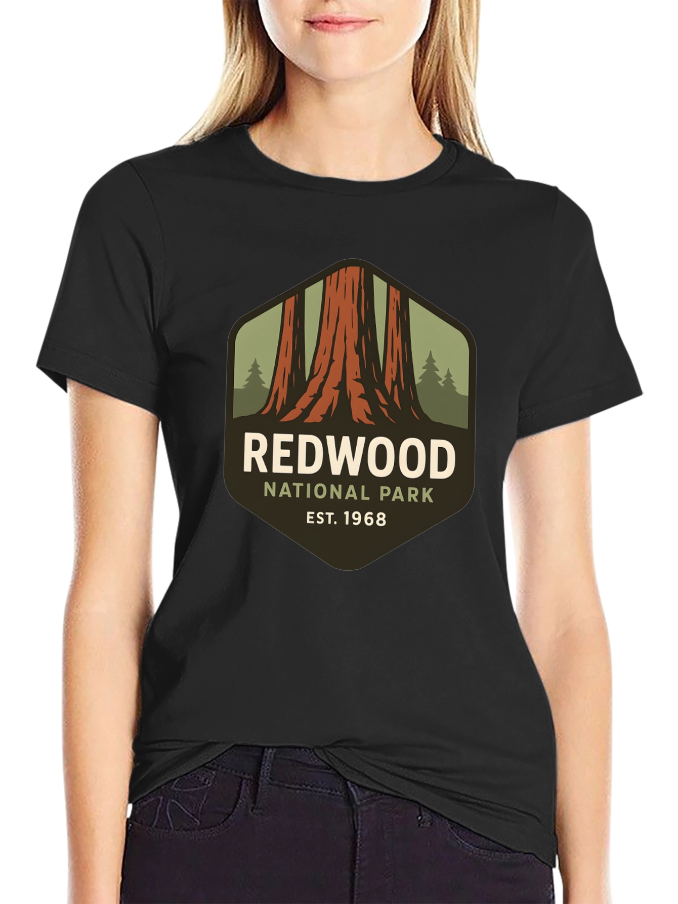 Redwood National Park Black T-Shirt