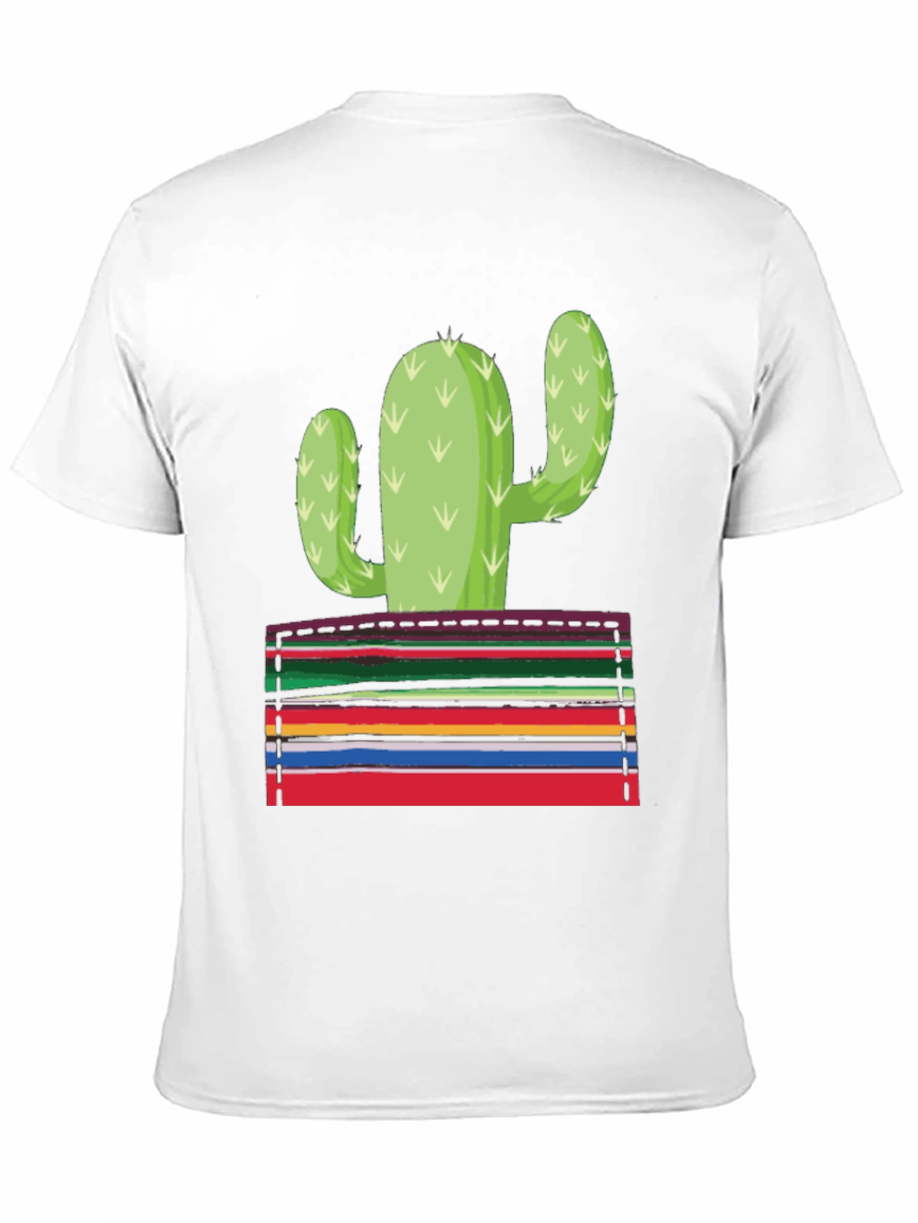 Cactus Serape Pocket Graphic T-Shirt