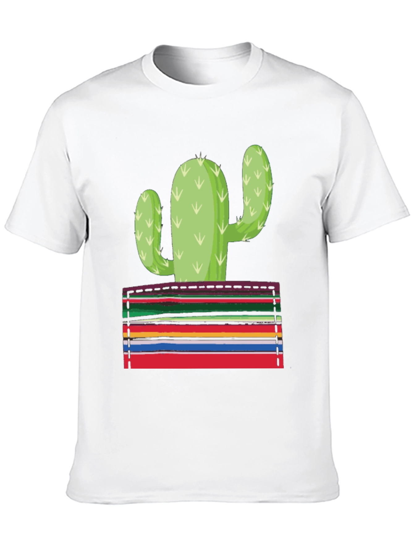 Cactus Serape Pocket Graphic T-Shirt
