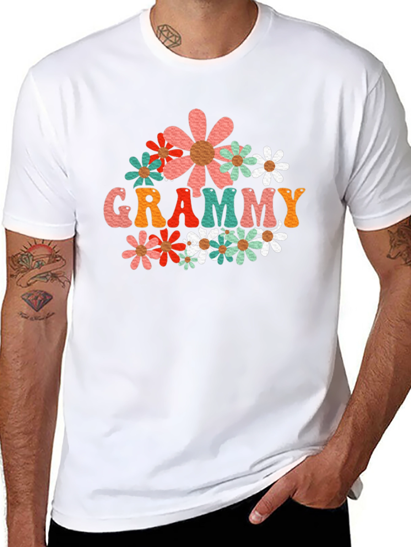 Retro Floral Grammy Graphic Tee