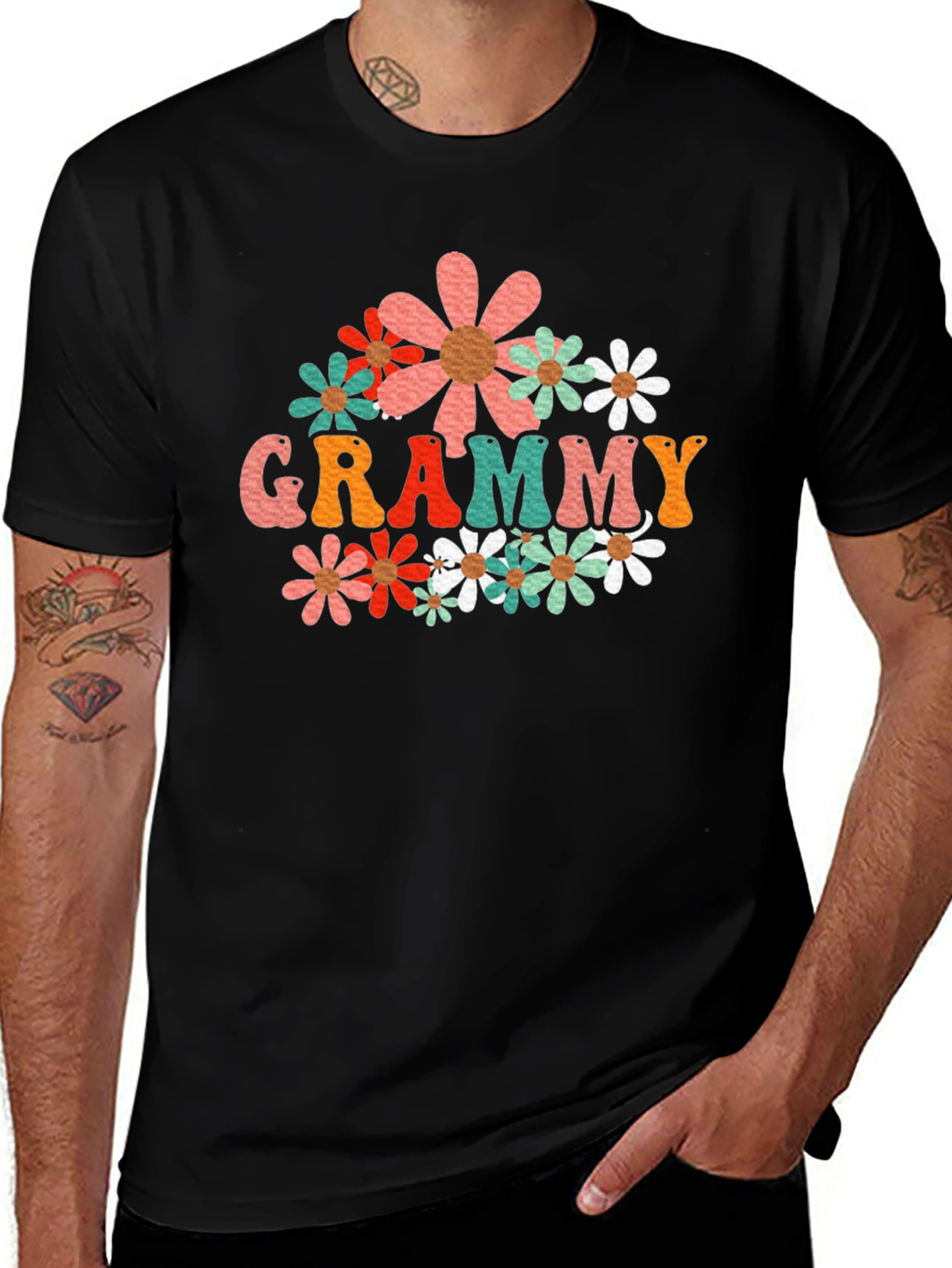 Retro Floral Grammy Graphic Tee