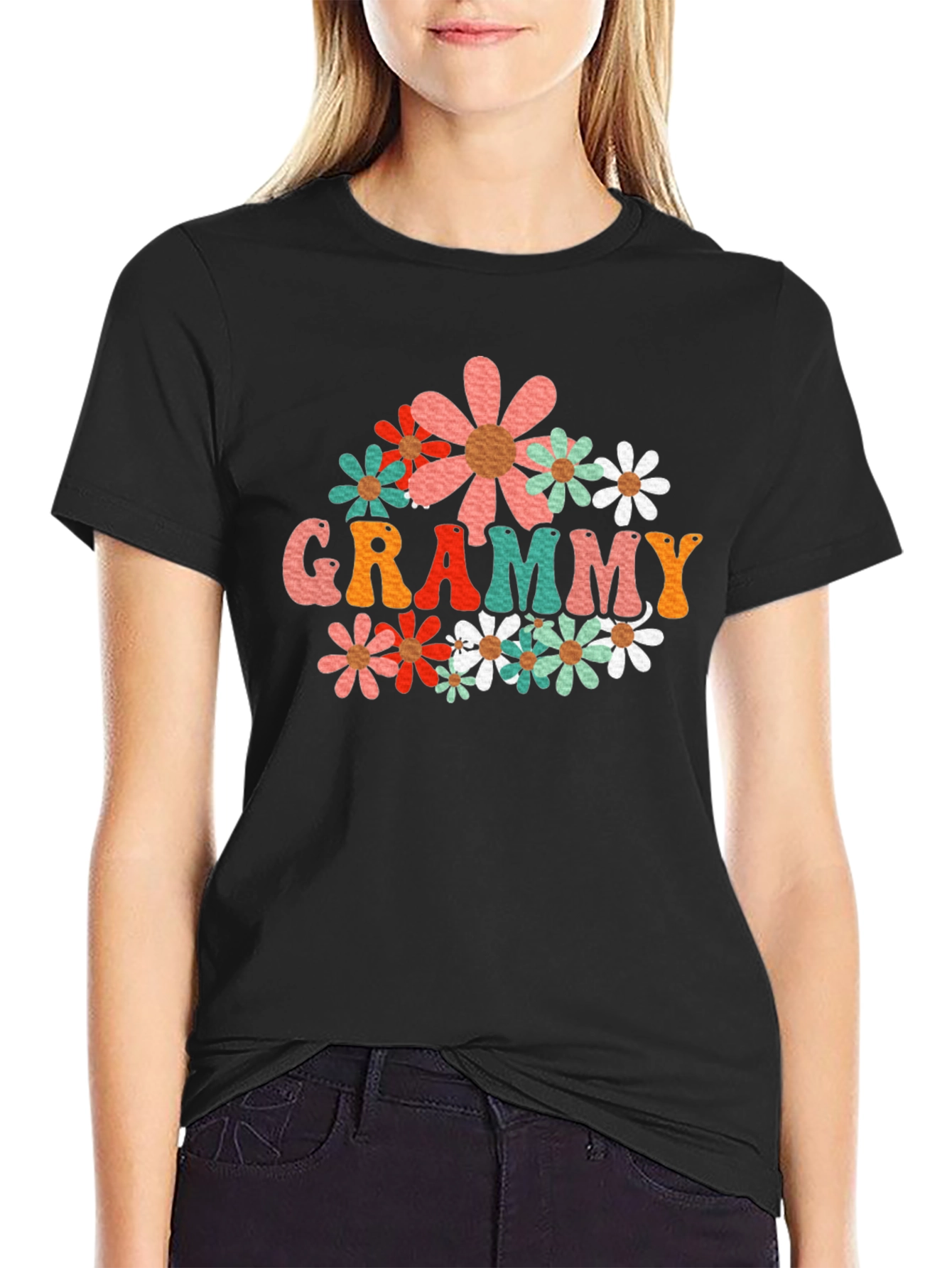 Retro Floral Grammy Graphic Tee