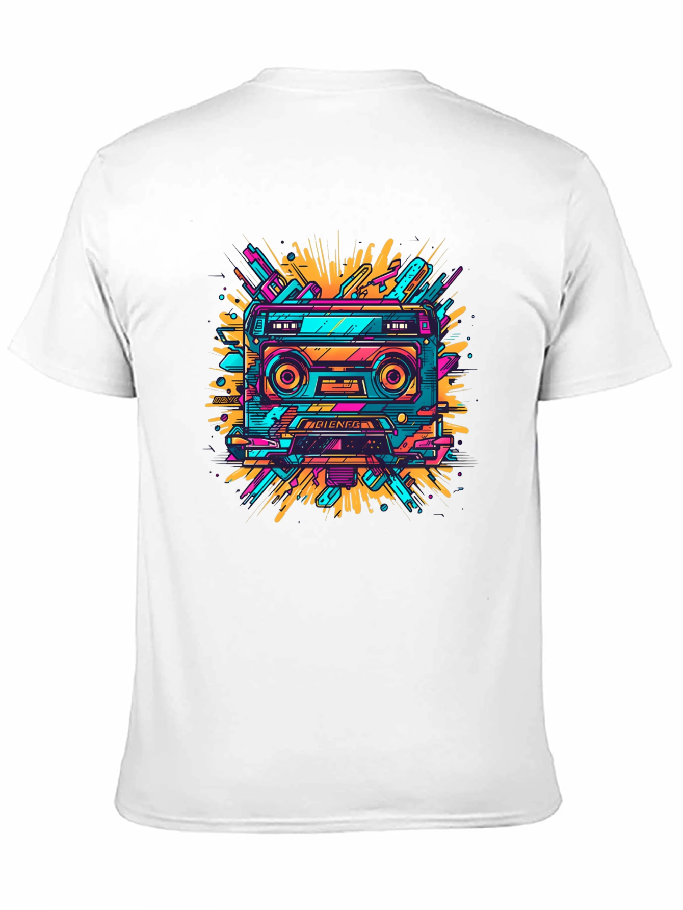 Retro Cassette Tape Graphic Tee - 80s Style Shirt