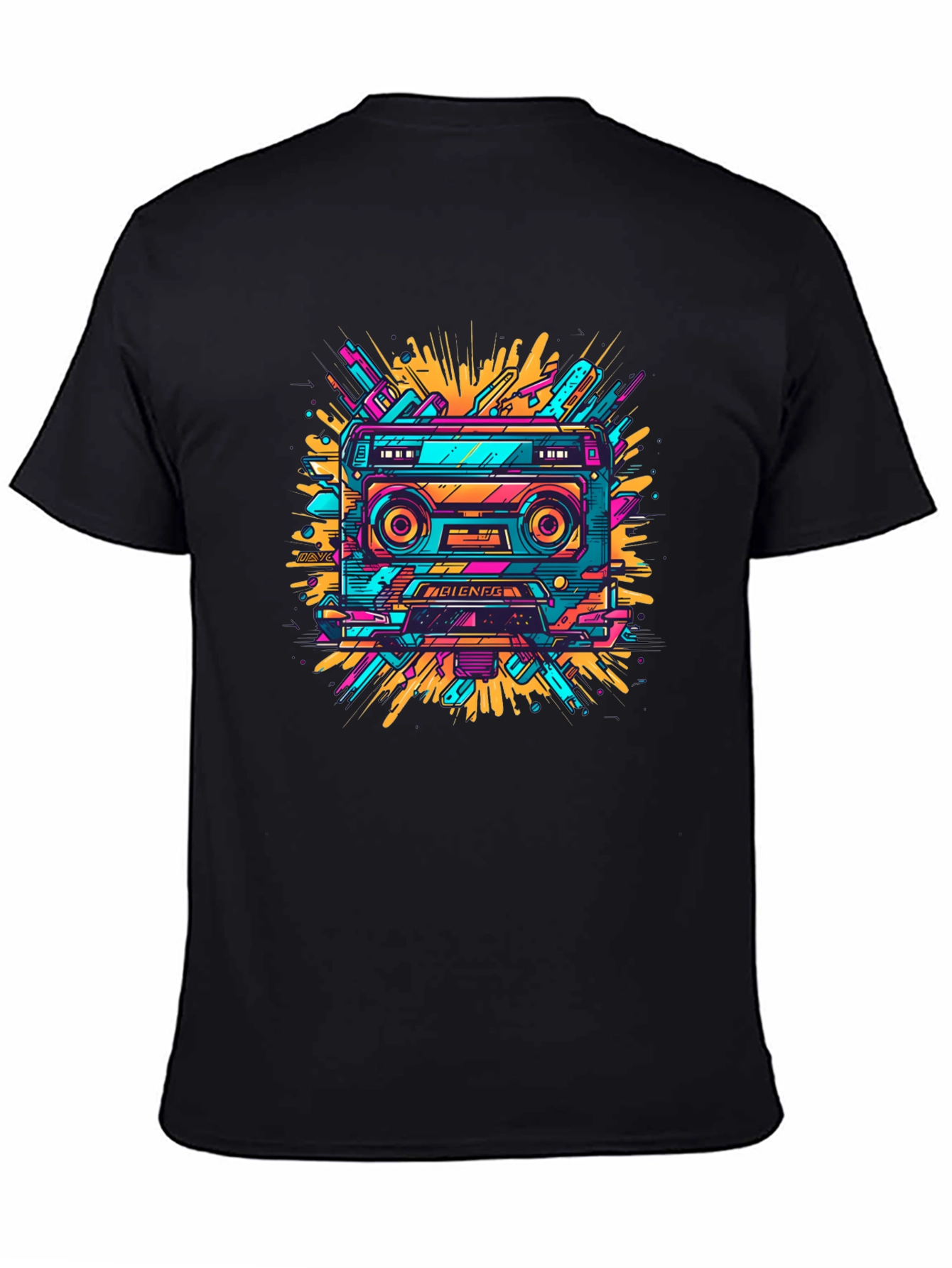Retro Cassette Tape Graphic Tee - 80s Style Shirt