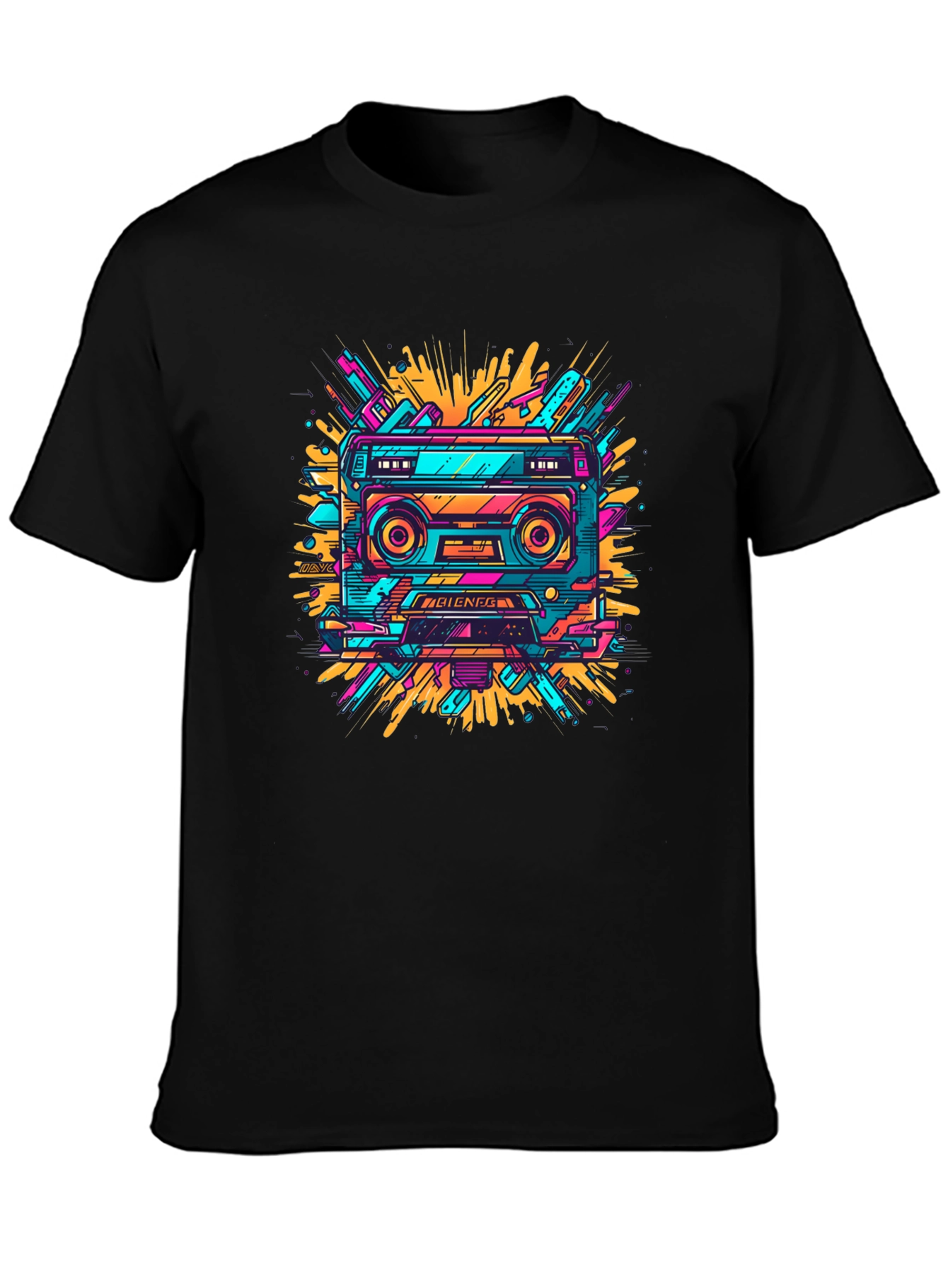 Retro Cassette Tape Graphic Tee - 80s Style Shirt