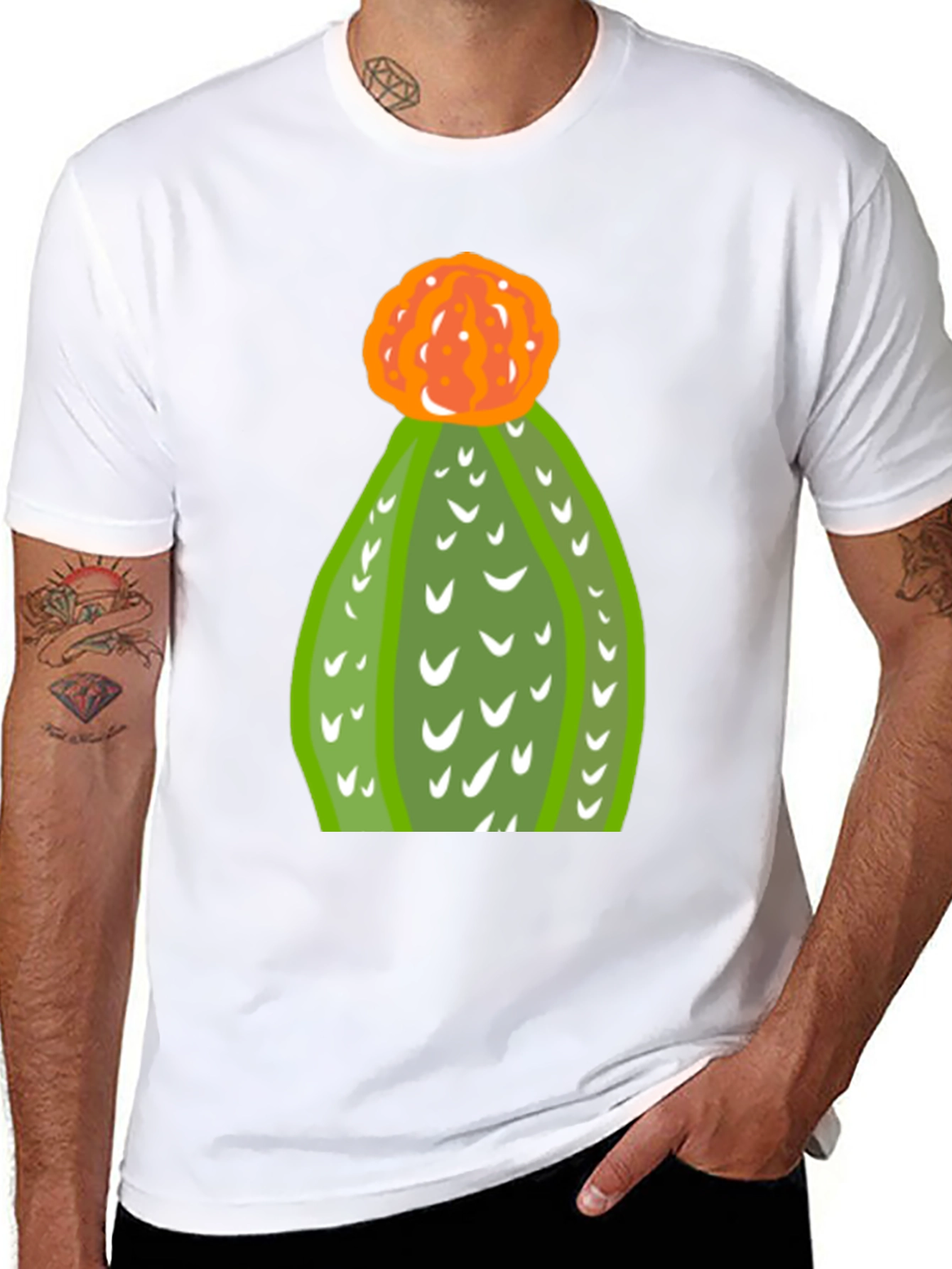 Cactus Graphic Tee - Trendy Desert Plant Shirt