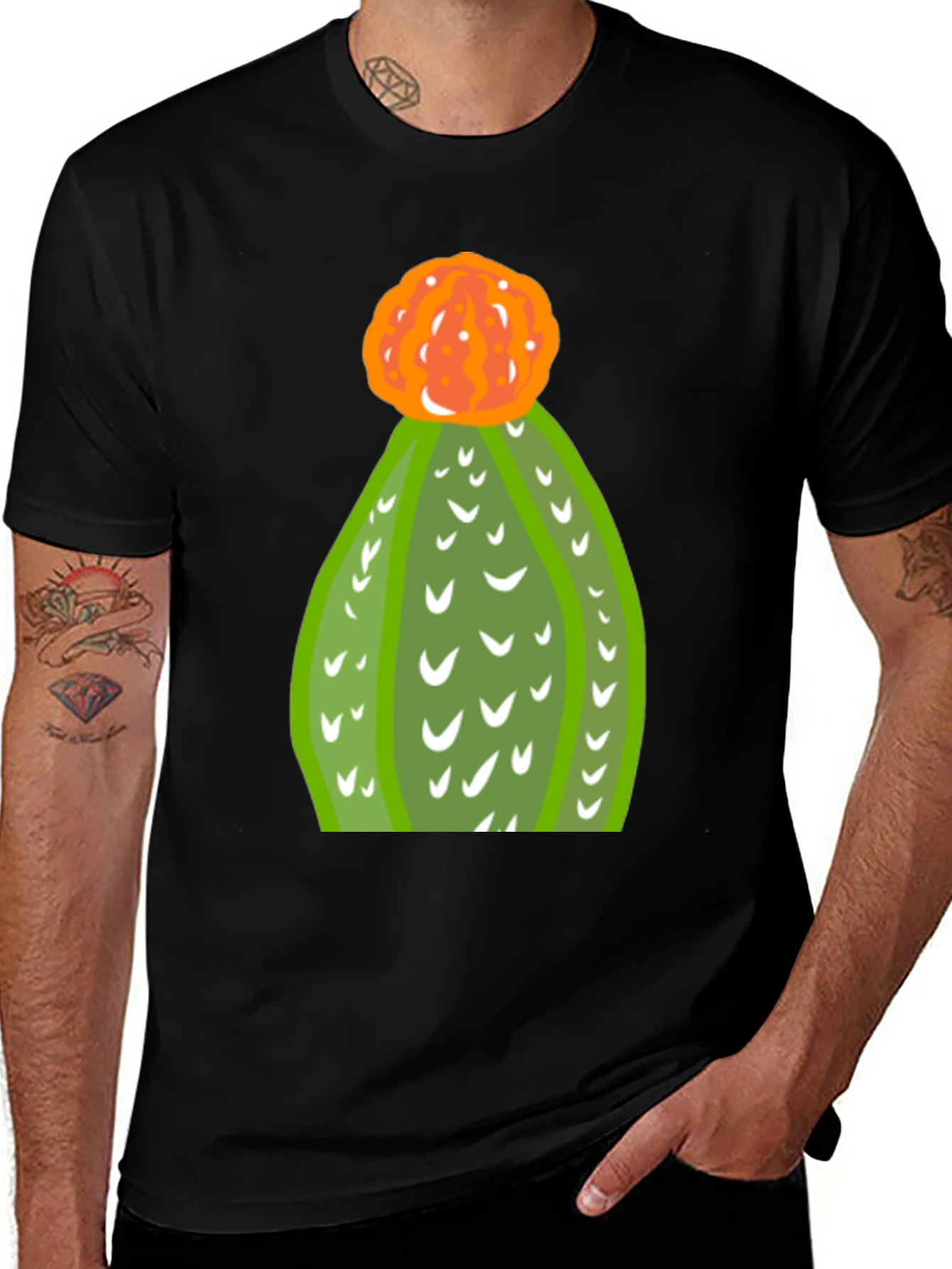 Cactus Graphic Tee - Trendy Desert Plant Shirt