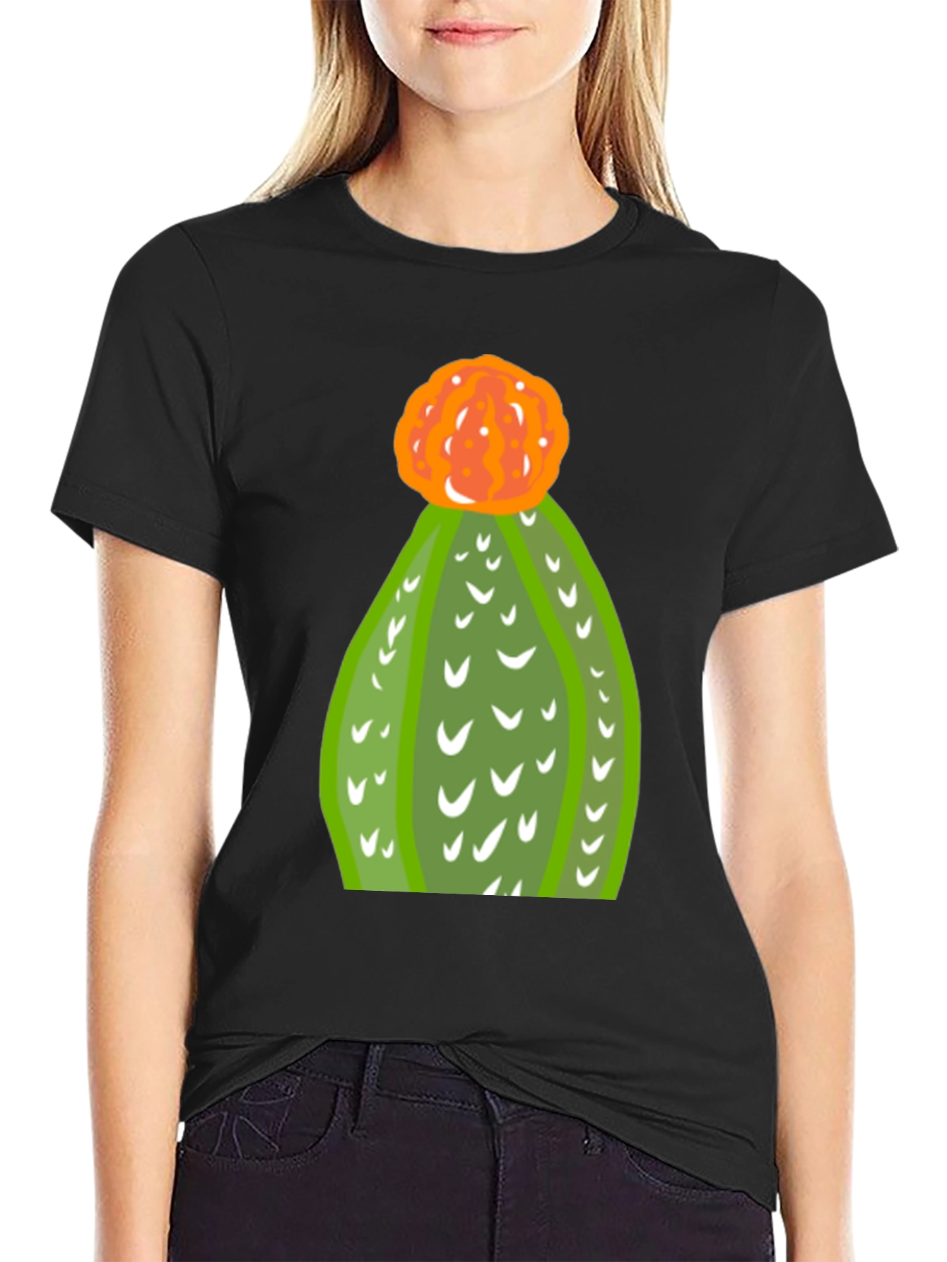 Cactus Graphic Tee - Trendy Desert Plant Shirt