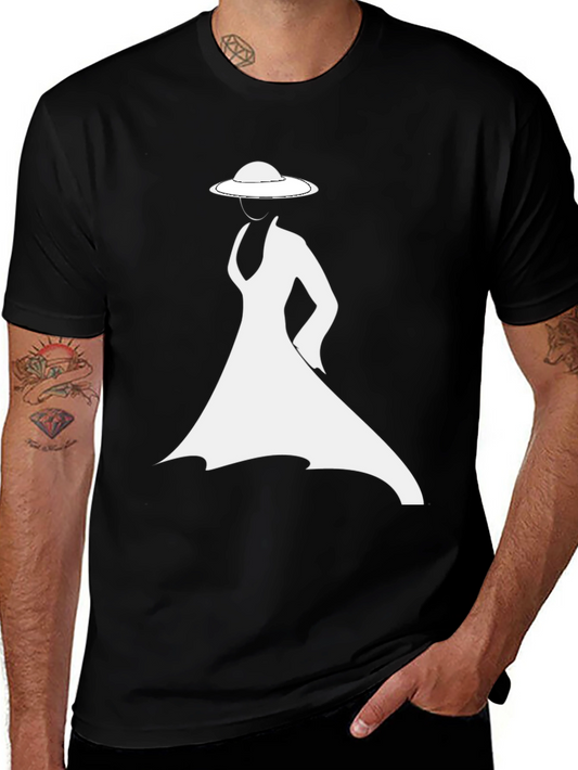 Elegant Lady T-Shirt - Stylish Silhouette Design