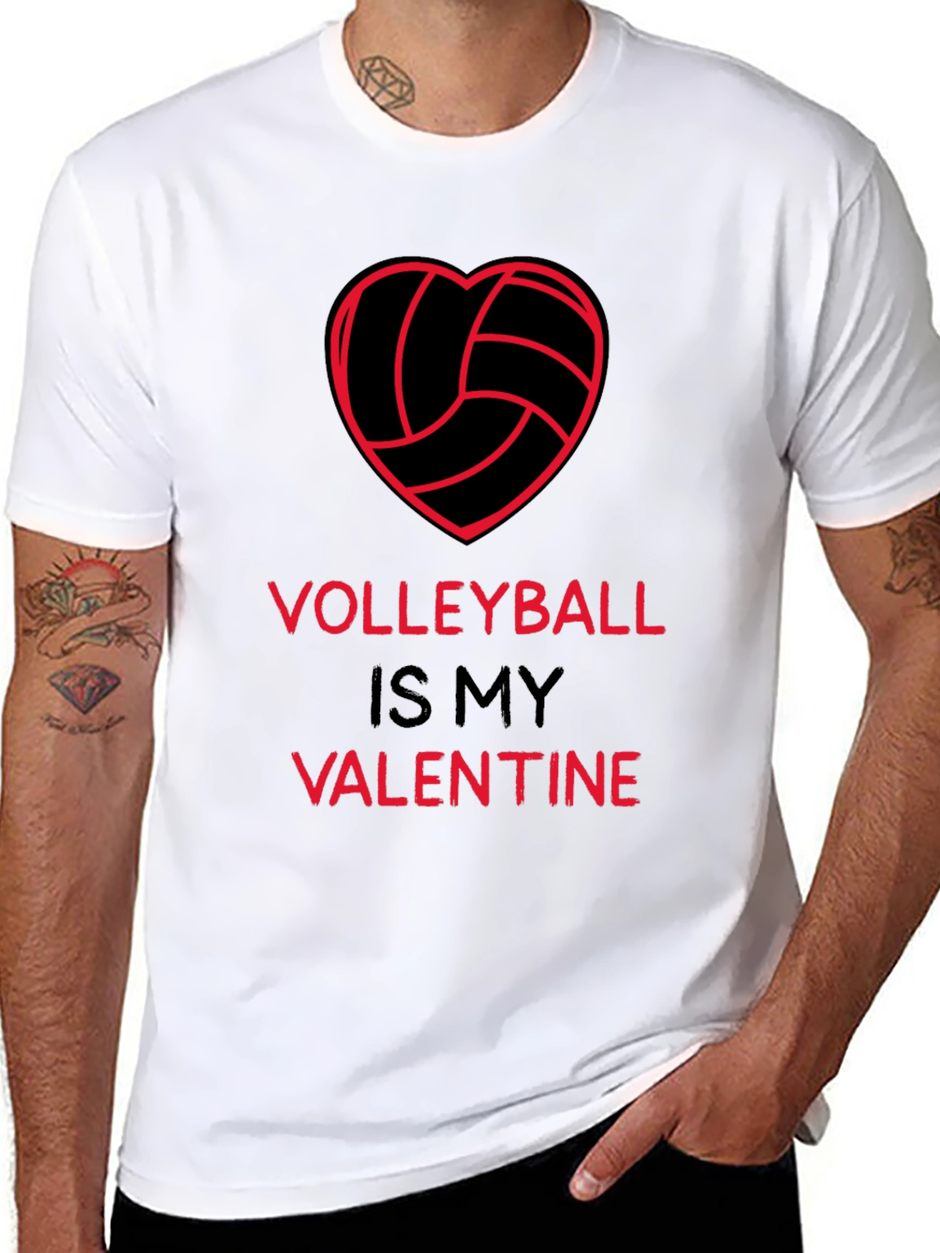 Volleyball Valentine T-Shirt - Heart Graphic Tee