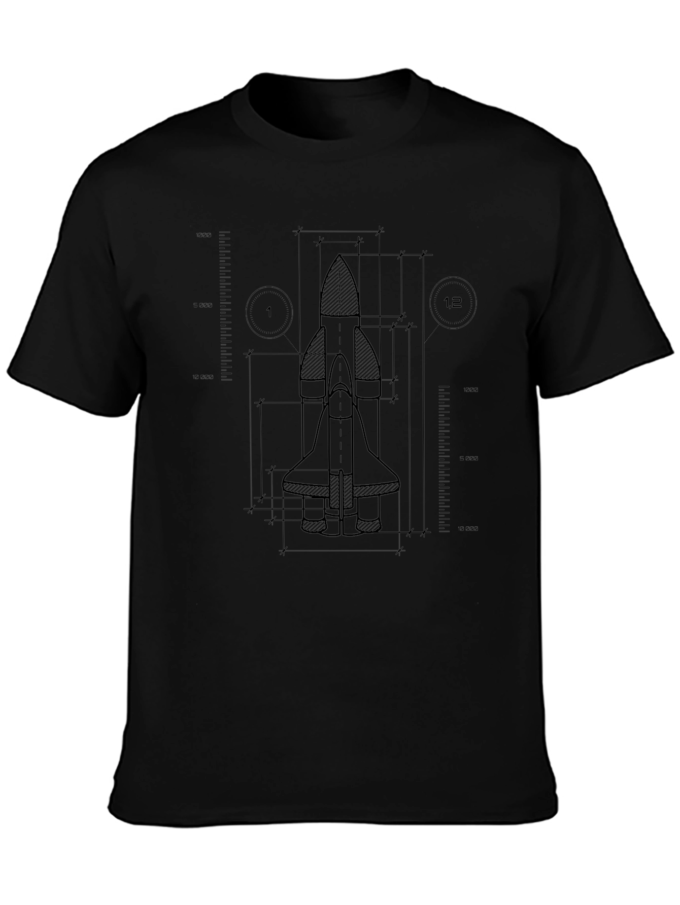 Blueprint Space Shuttle Graphic Tee