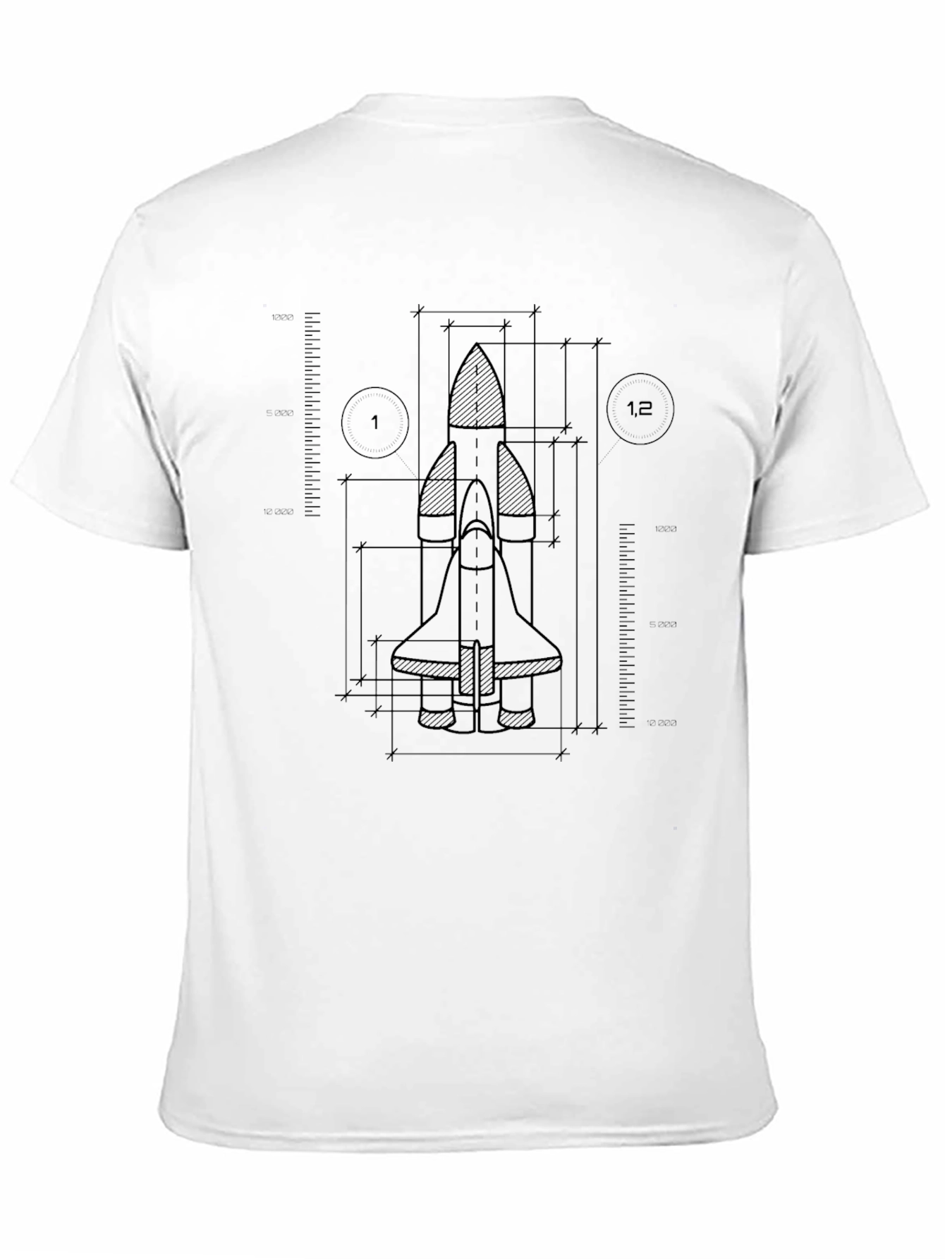 Blueprint Space Shuttle Graphic Tee