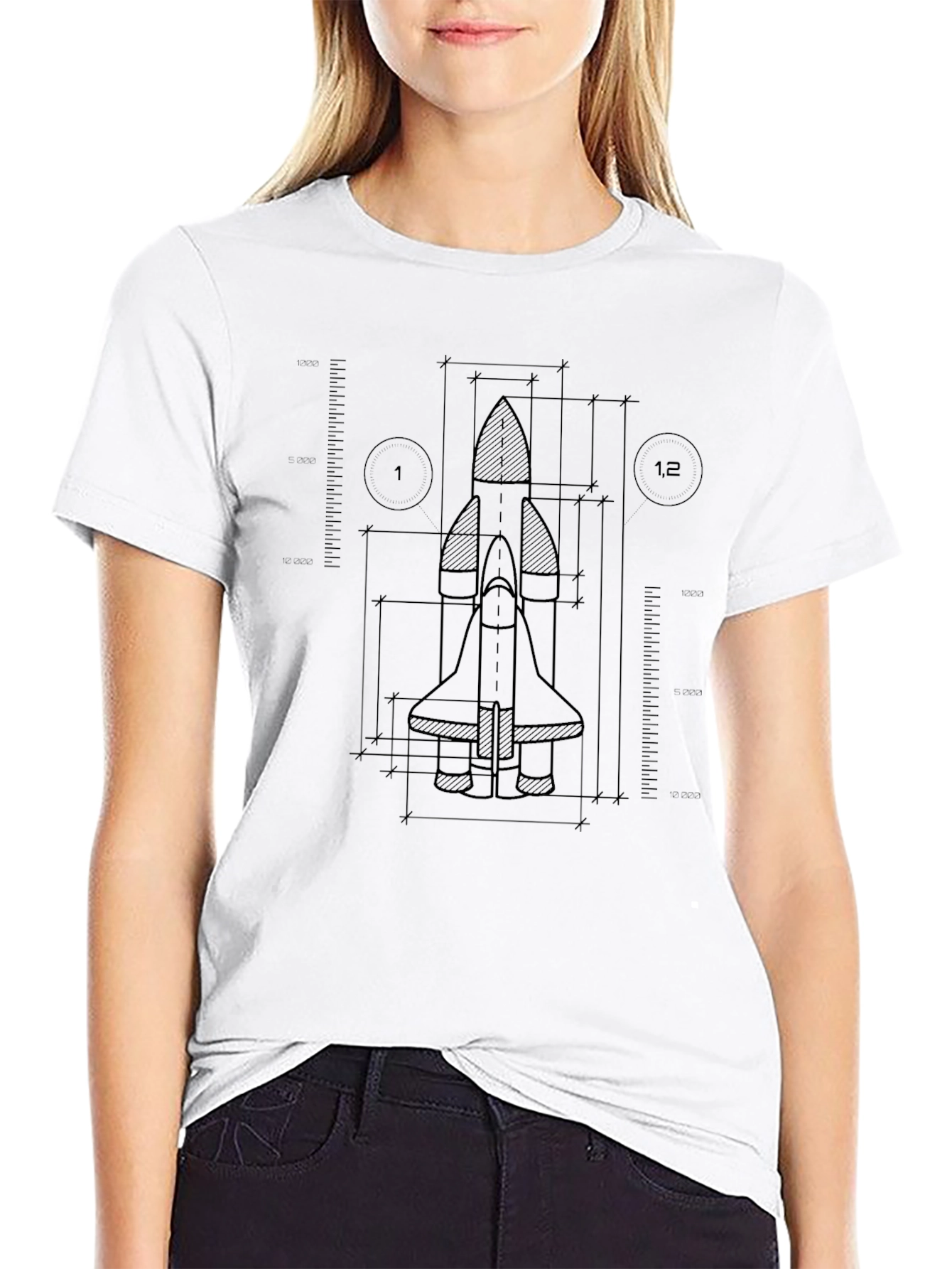 Blueprint Space Shuttle Graphic Tee