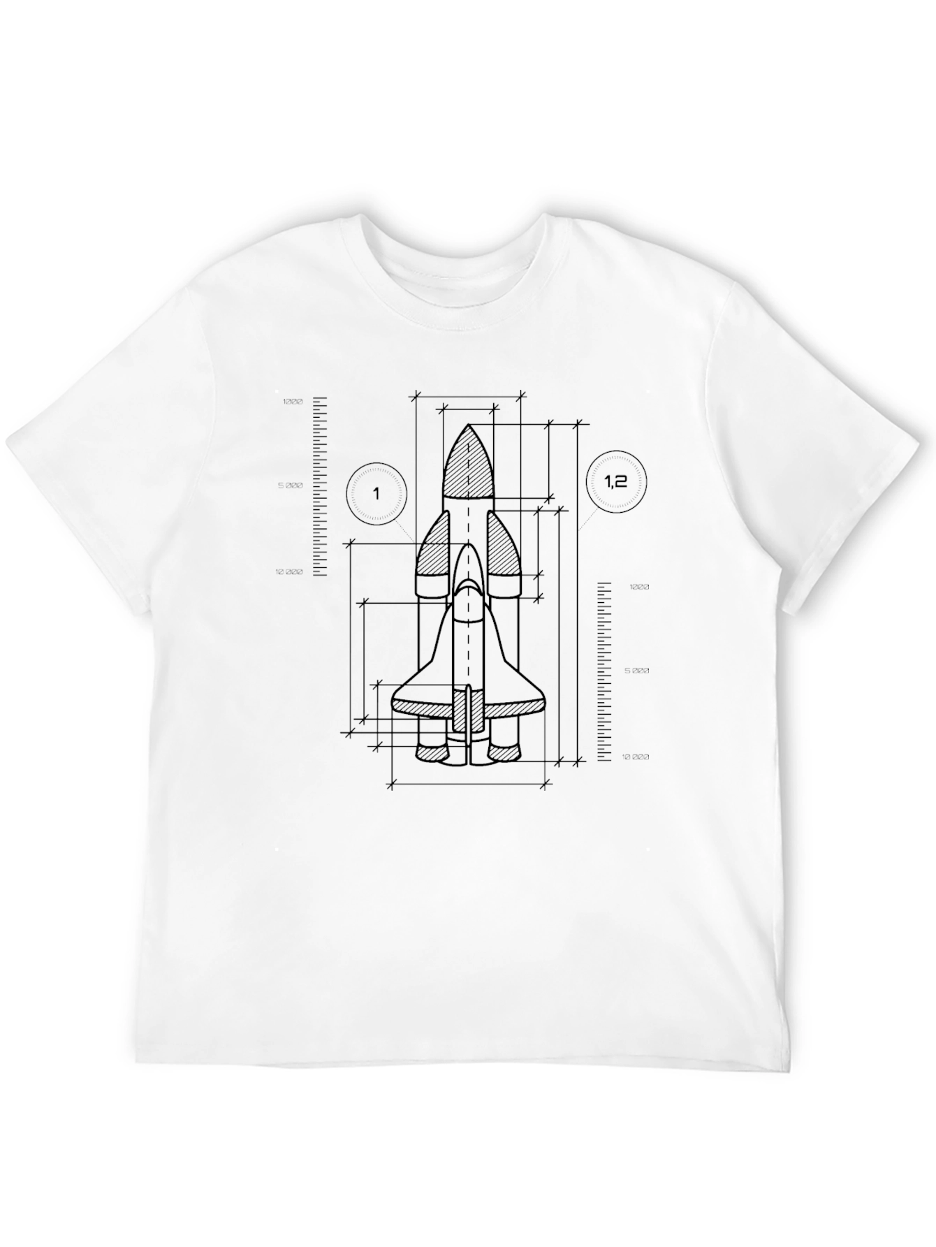 Blueprint Space Shuttle Graphic Tee
