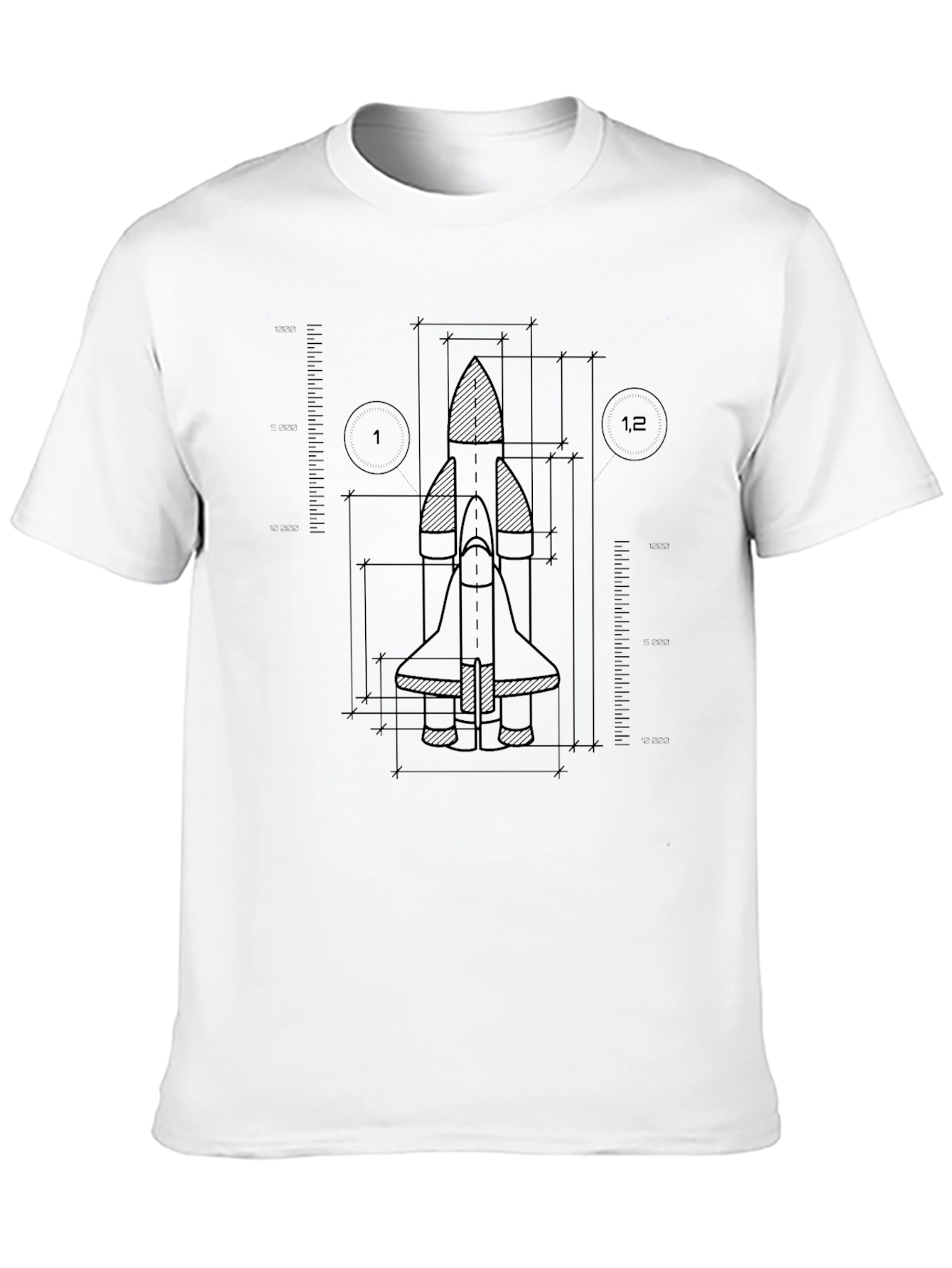 Blueprint Space Shuttle Graphic Tee