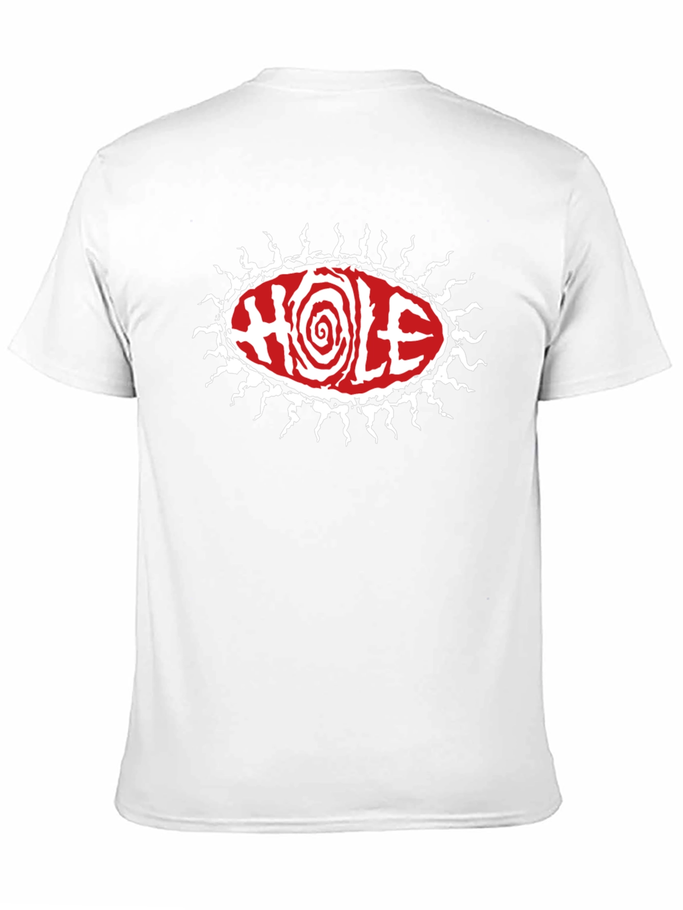 Hole Band T-Shirt - Black Graphic Tee