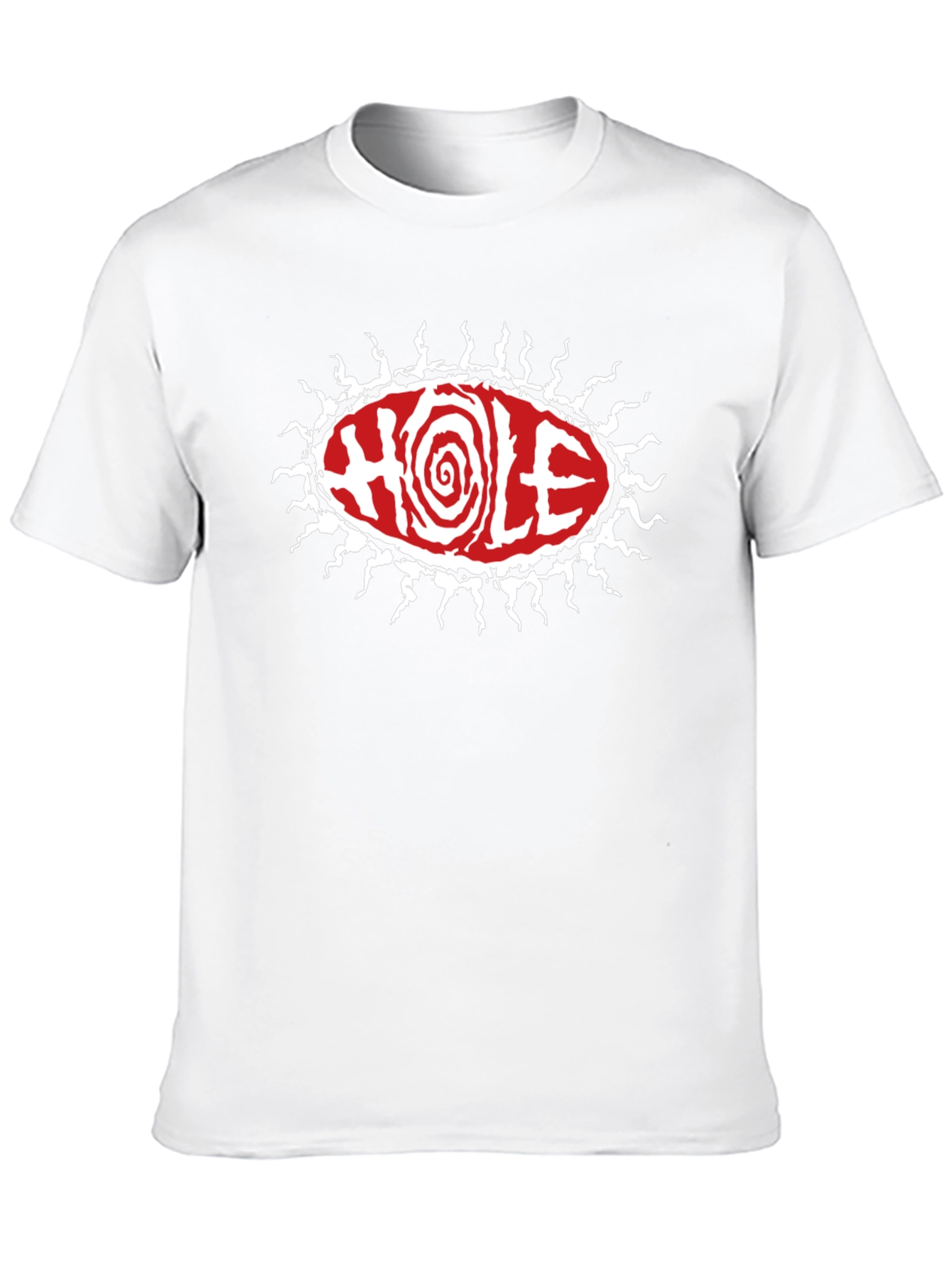 Hole Band T-Shirt - Black Graphic Tee