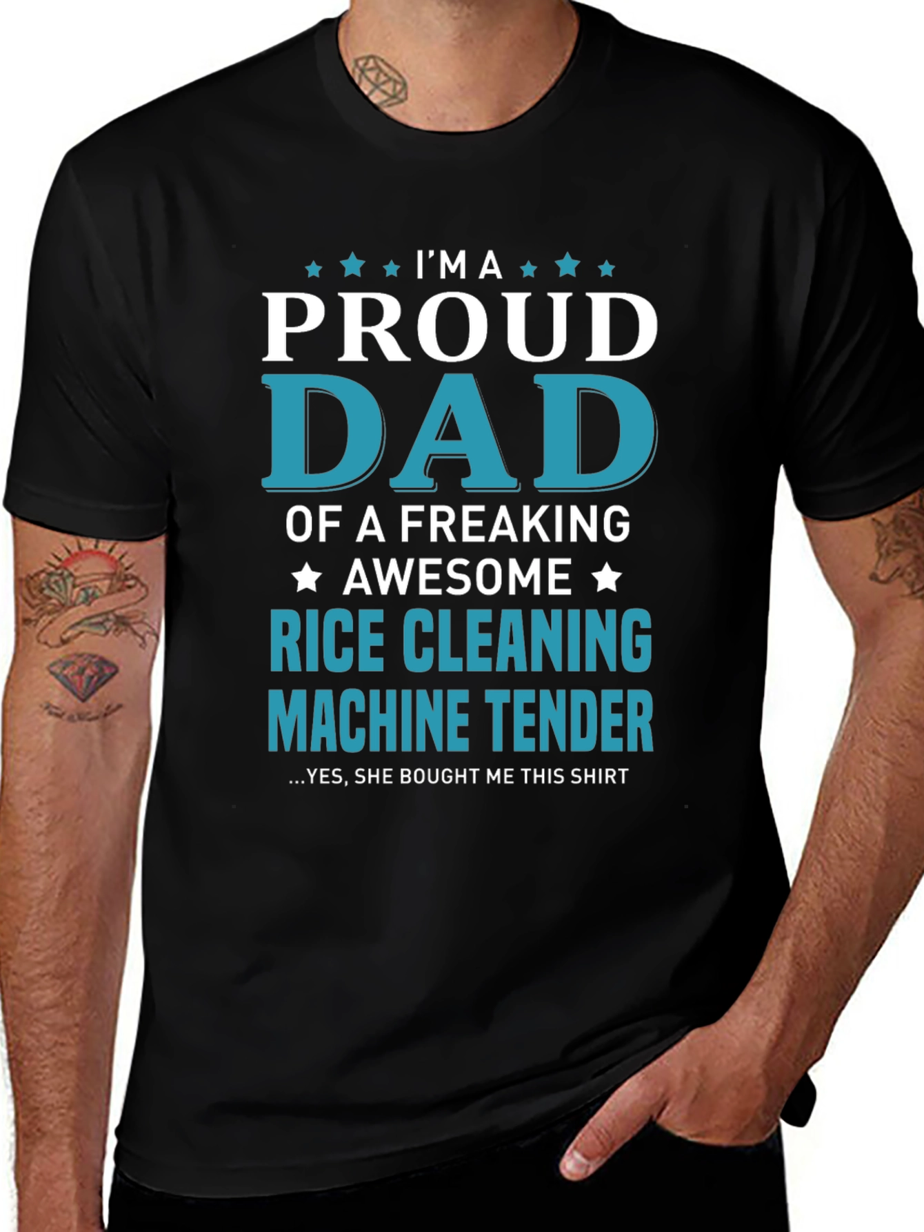 Proud Dad Rice Cleaning Machine Tender T-Shirt