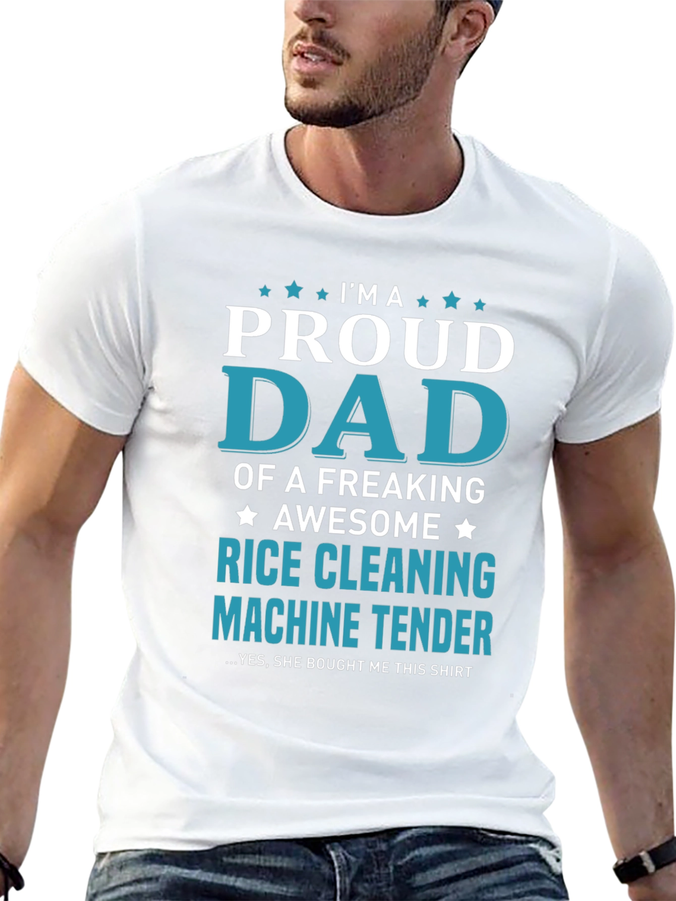 Proud Dad Rice Cleaning Machine Tender T-Shirt