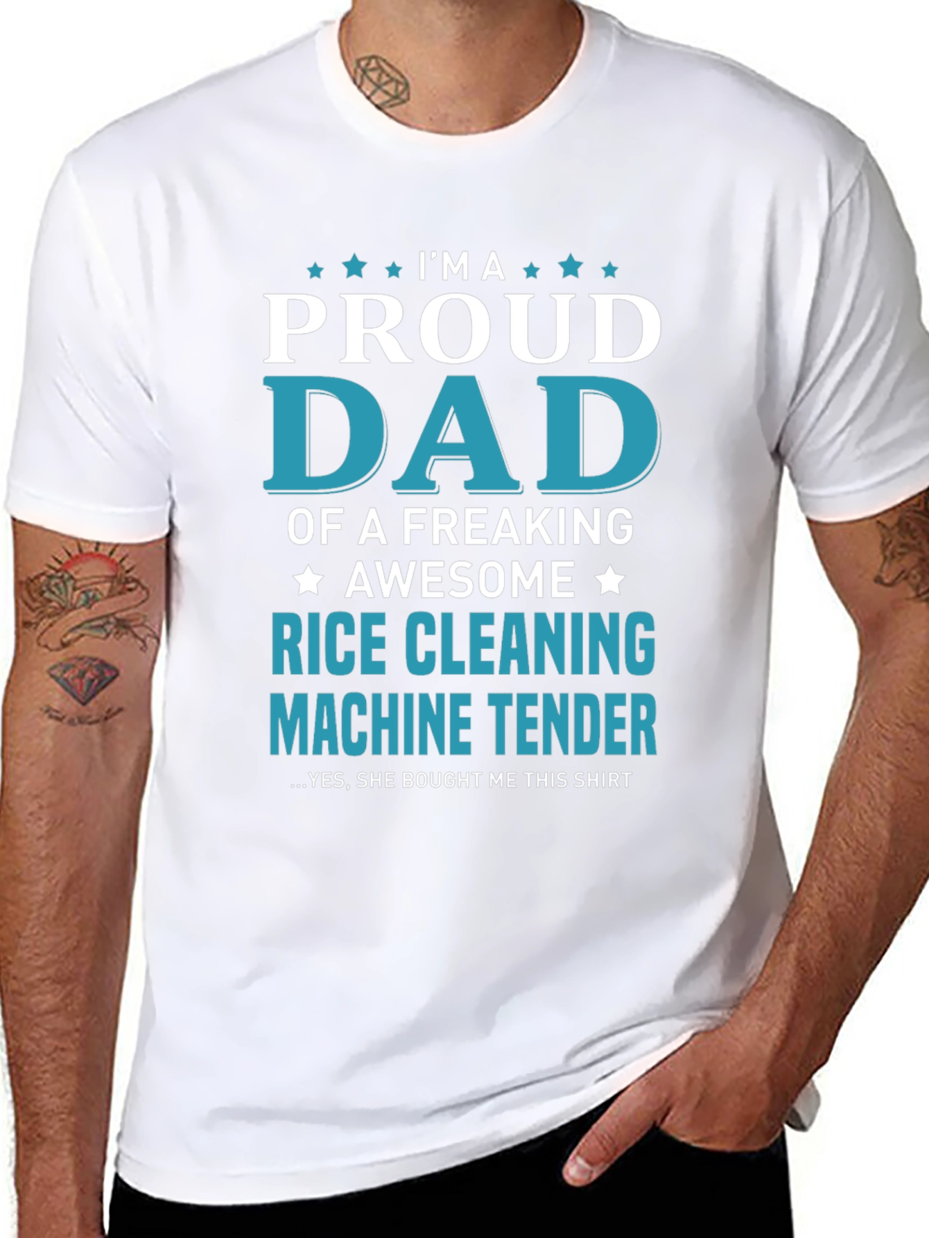 Proud Dad Rice Cleaning Machine Tender T-Shirt