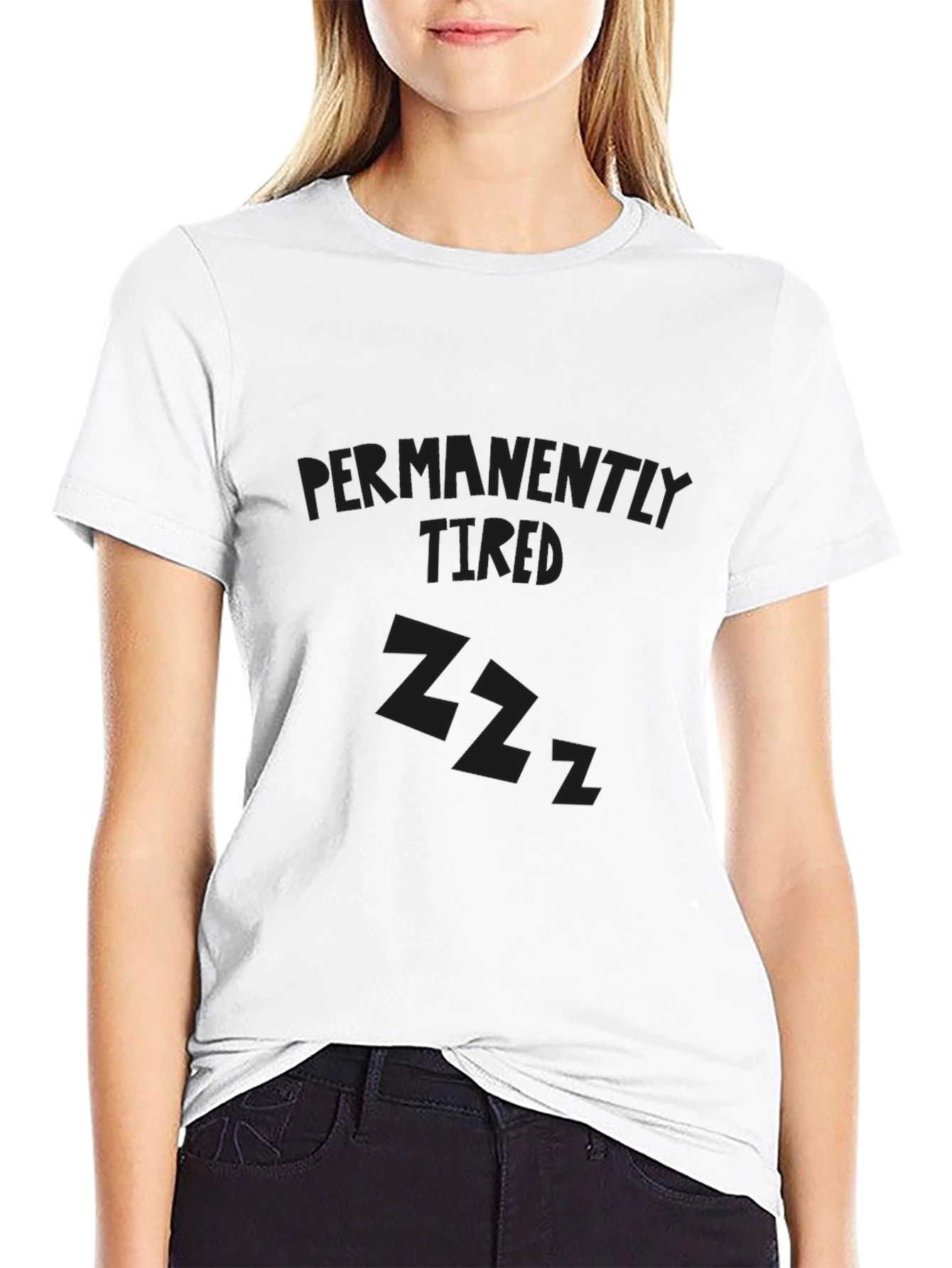 Permanently Tired Black Graphic Tee