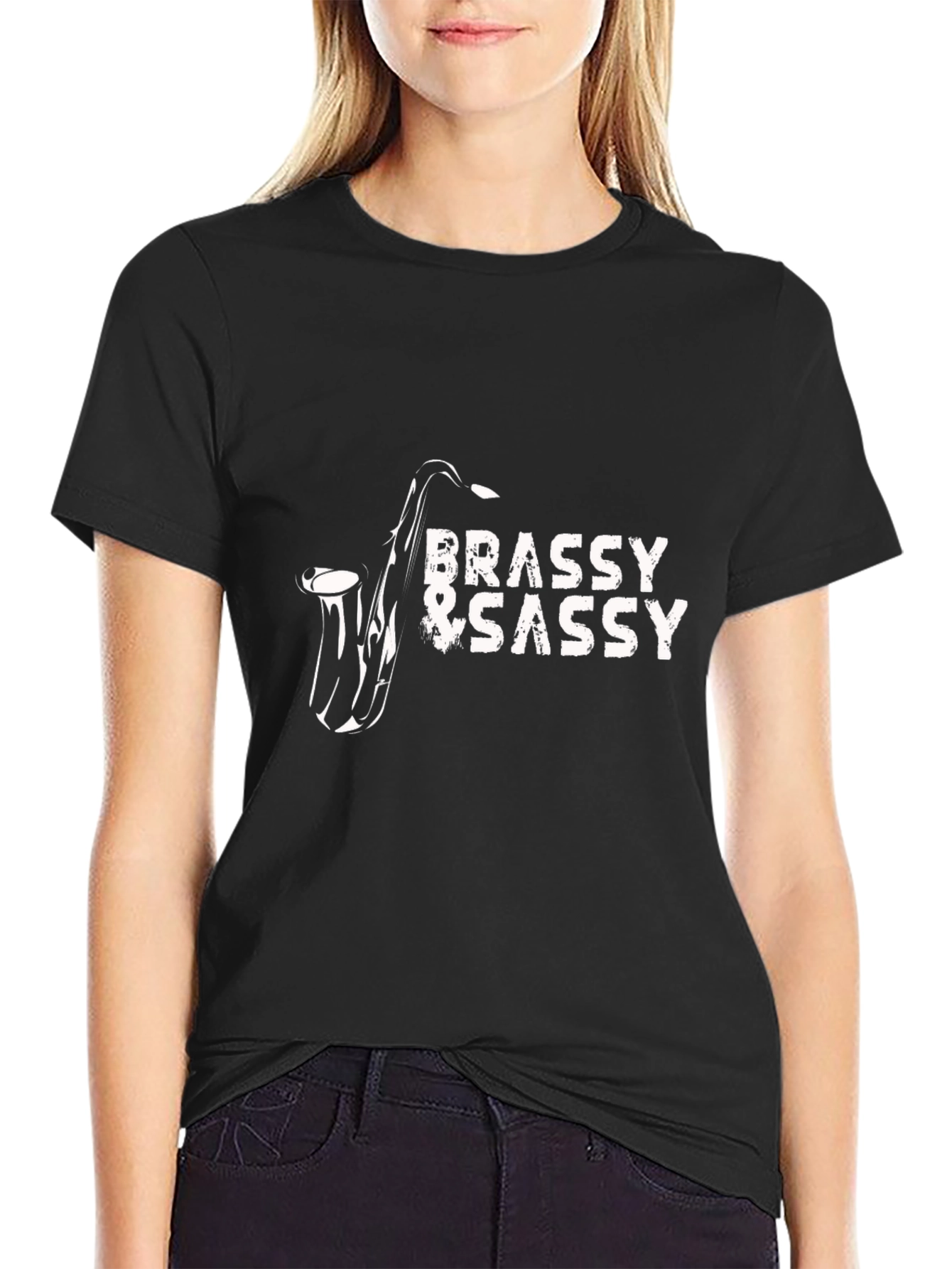Brassy & Sassy Saxophone Graphic T-Shirt