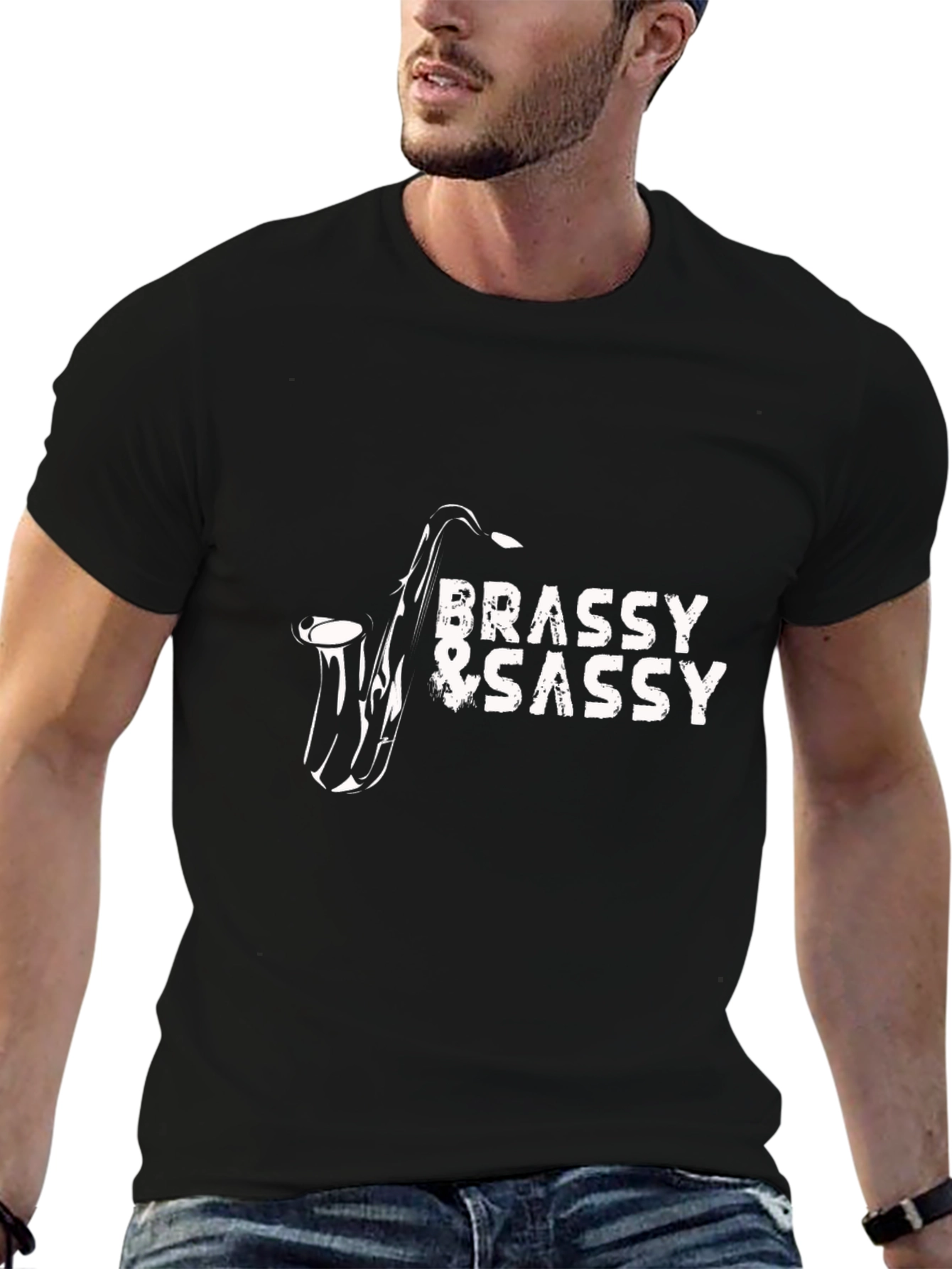Brassy & Sassy Saxophone Graphic T-Shirt
