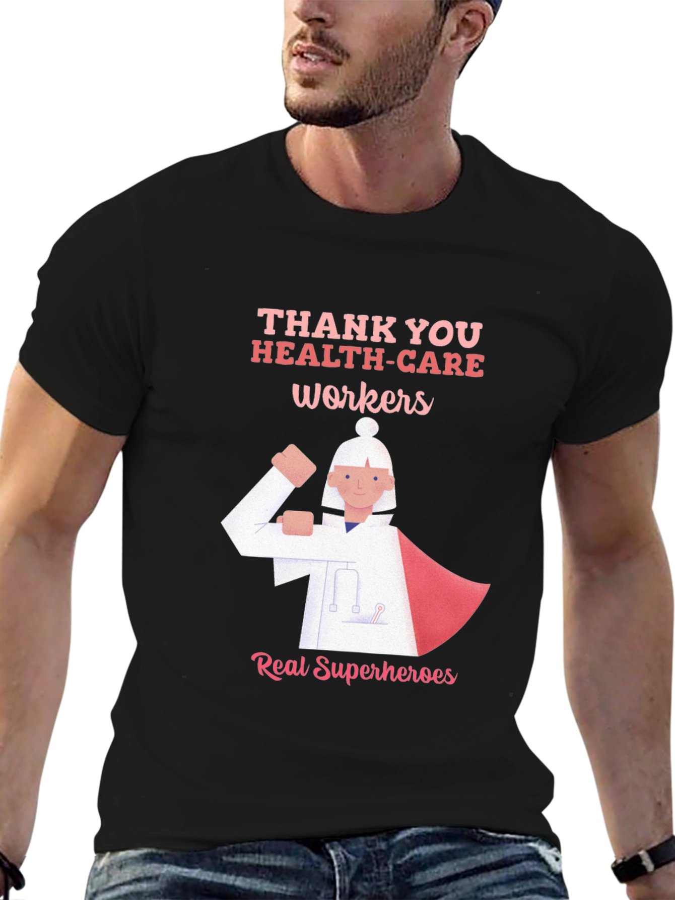 Healthcare Worker Superhero T-Shirt