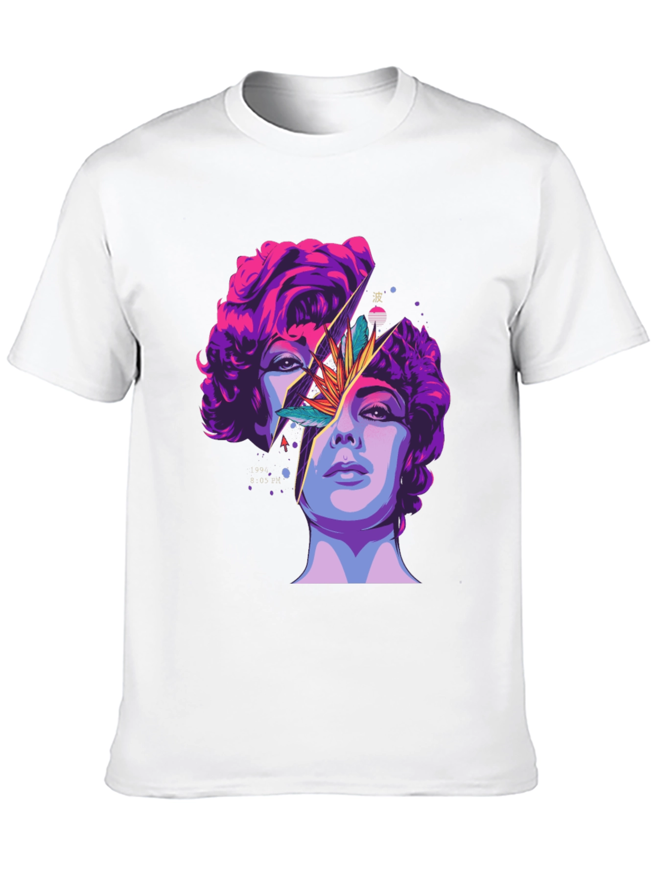 Abstract Broken Face Graphic Tee